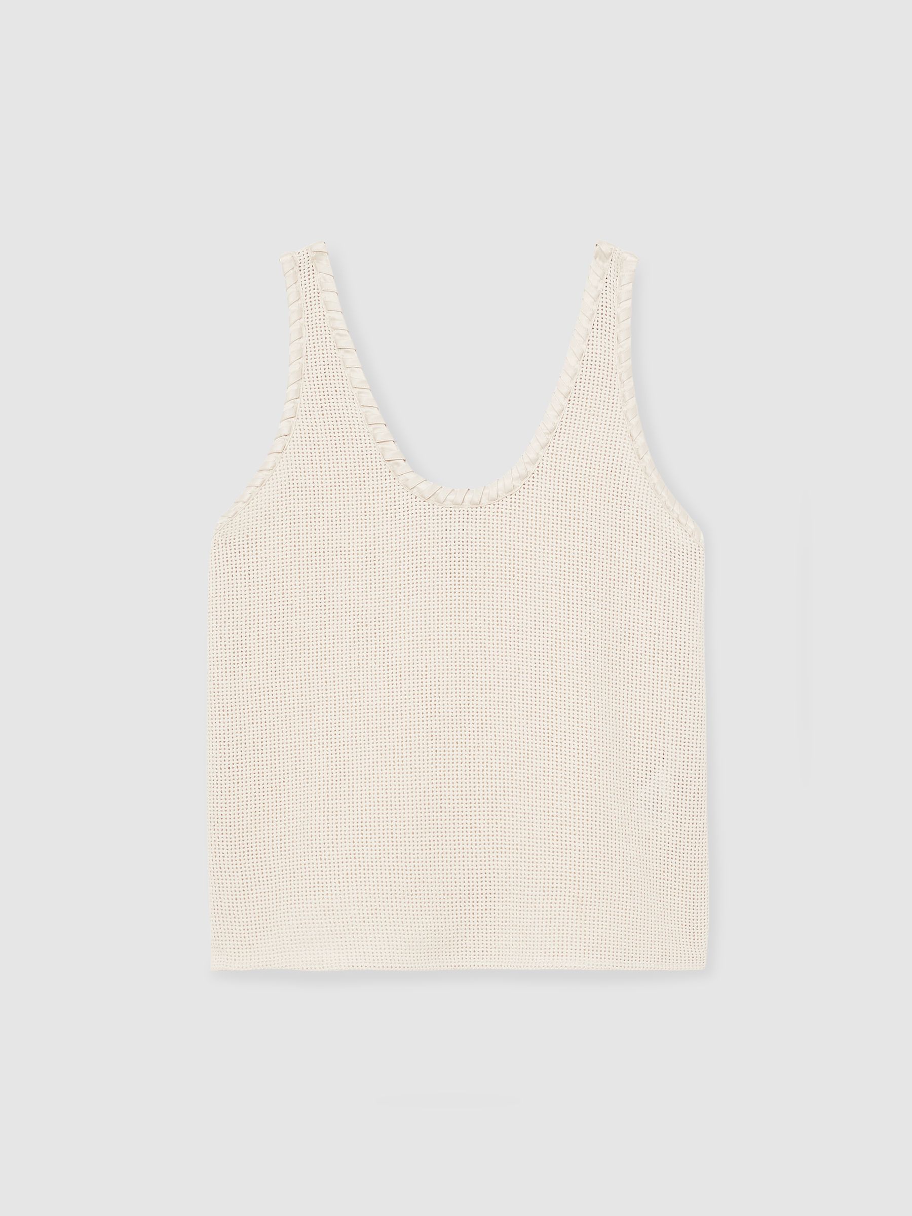 Crochet Tank Top in Cream - Image 2 of 6