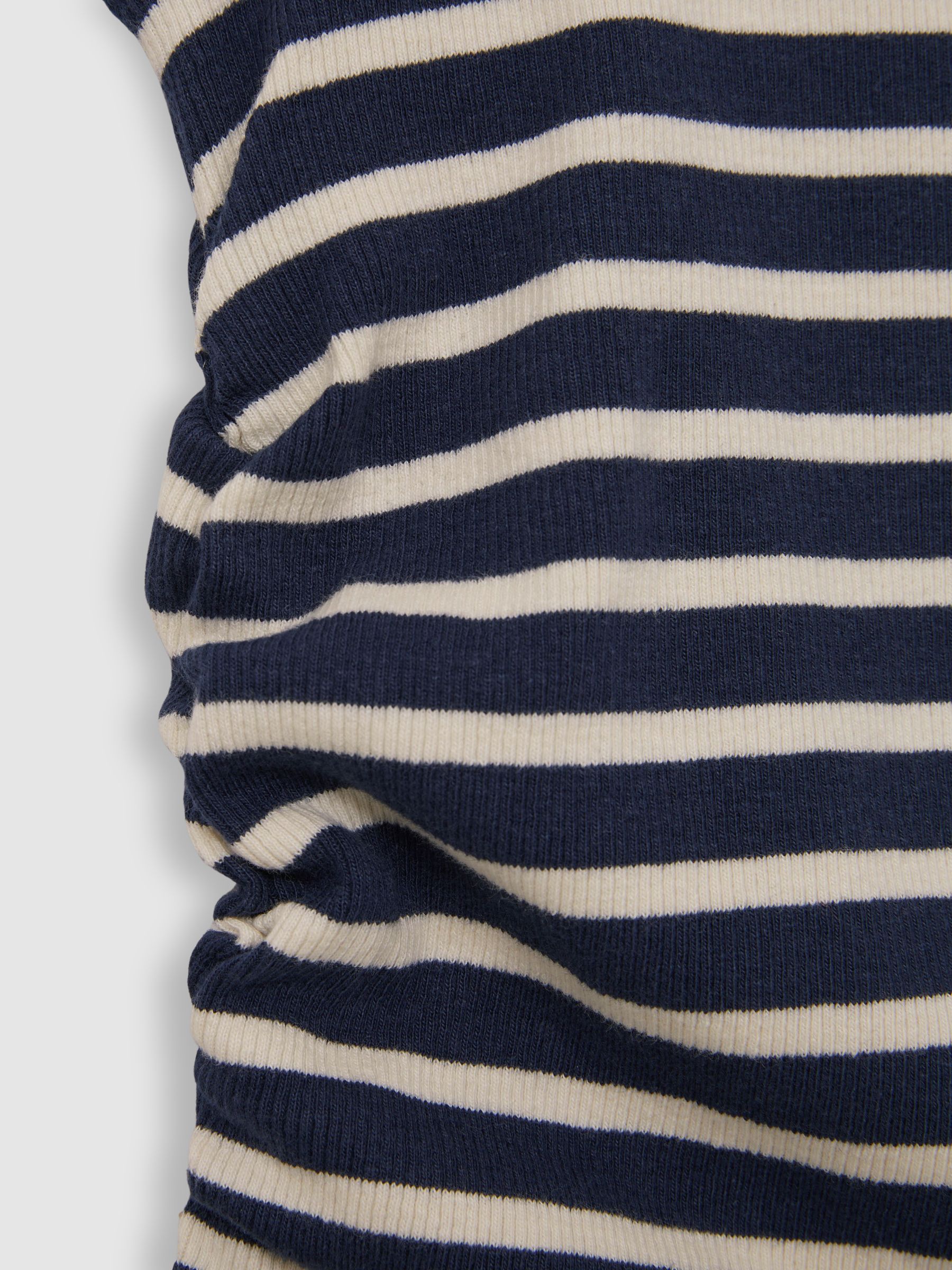Ruched Vest Top in Navy/White - Image 4 of 4