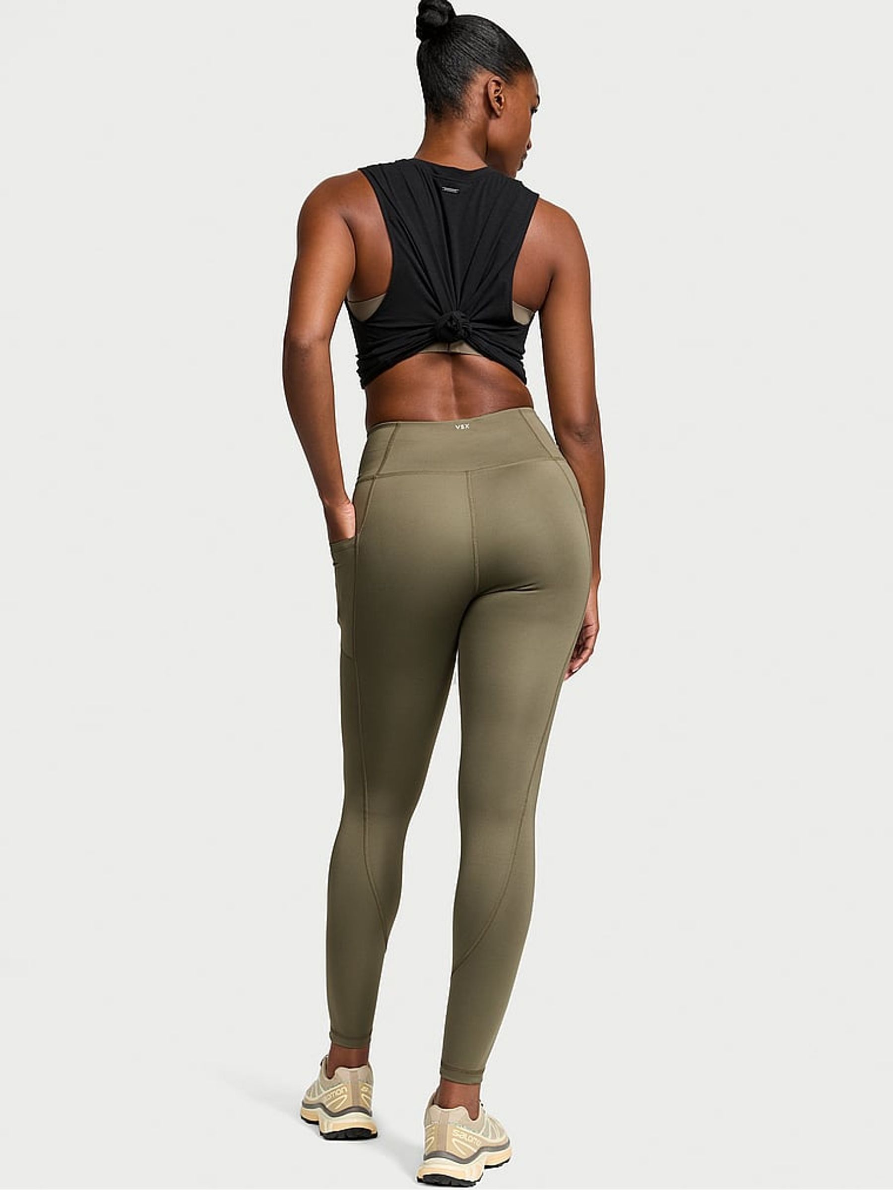 Desert Cactus Green 7/8 Length Essential Pocket Leggings - Image 2 of 2