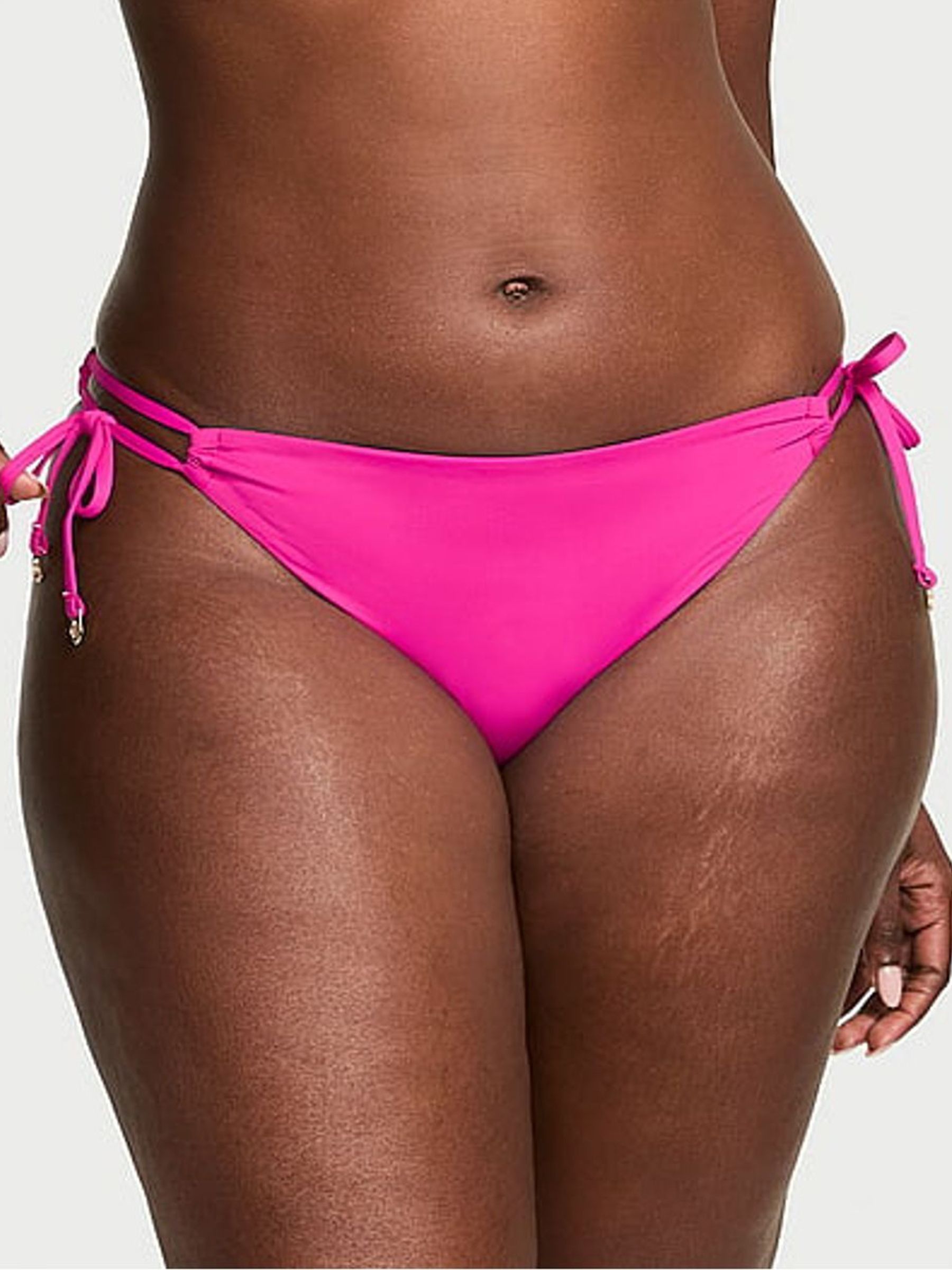 Berry Blush Pink Tie Side Bikini Bottoms - Image 1 of 5
