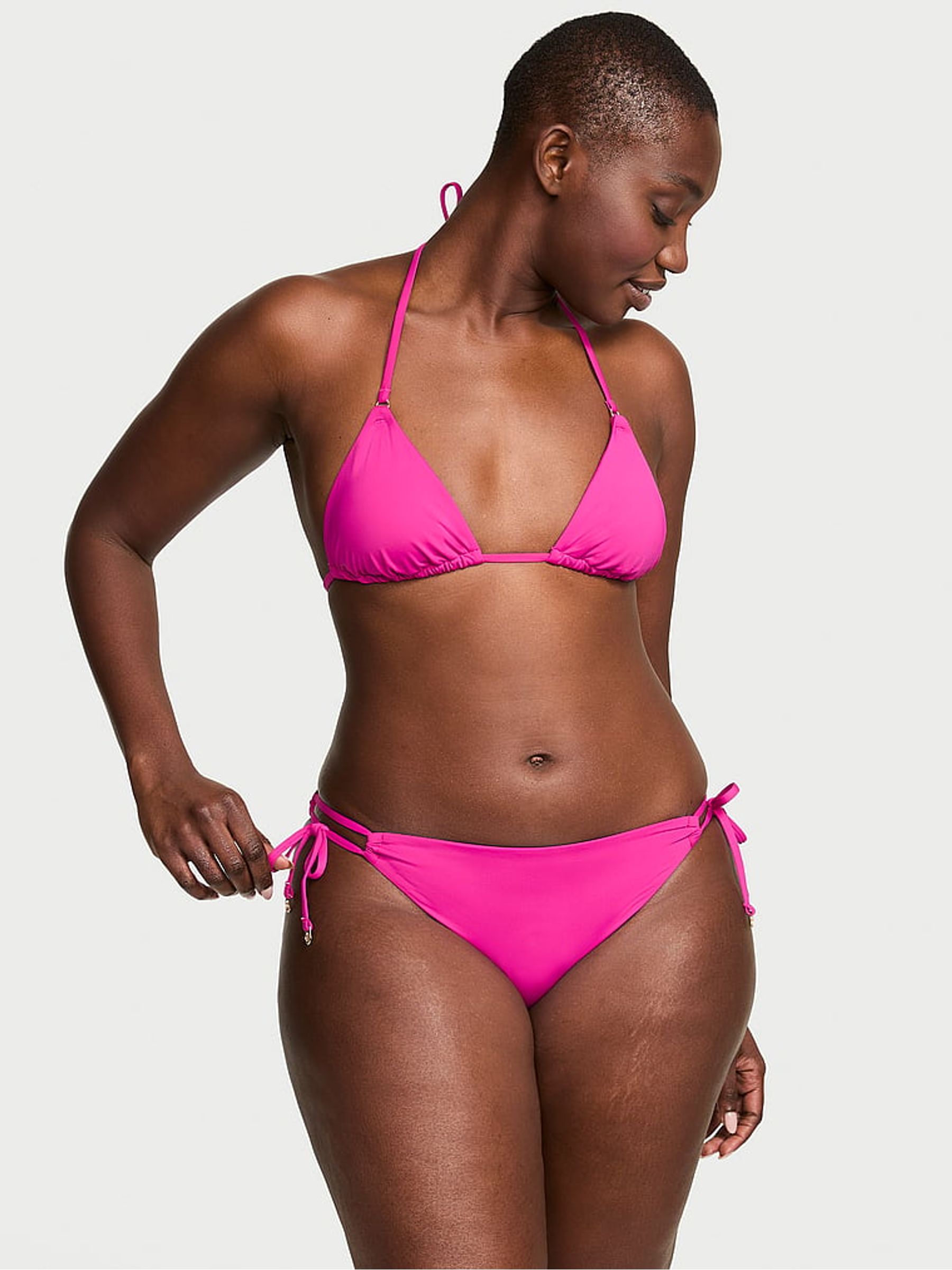 Berry Blush Pink Tie Side Bikini Bottoms - Image 3 of 5