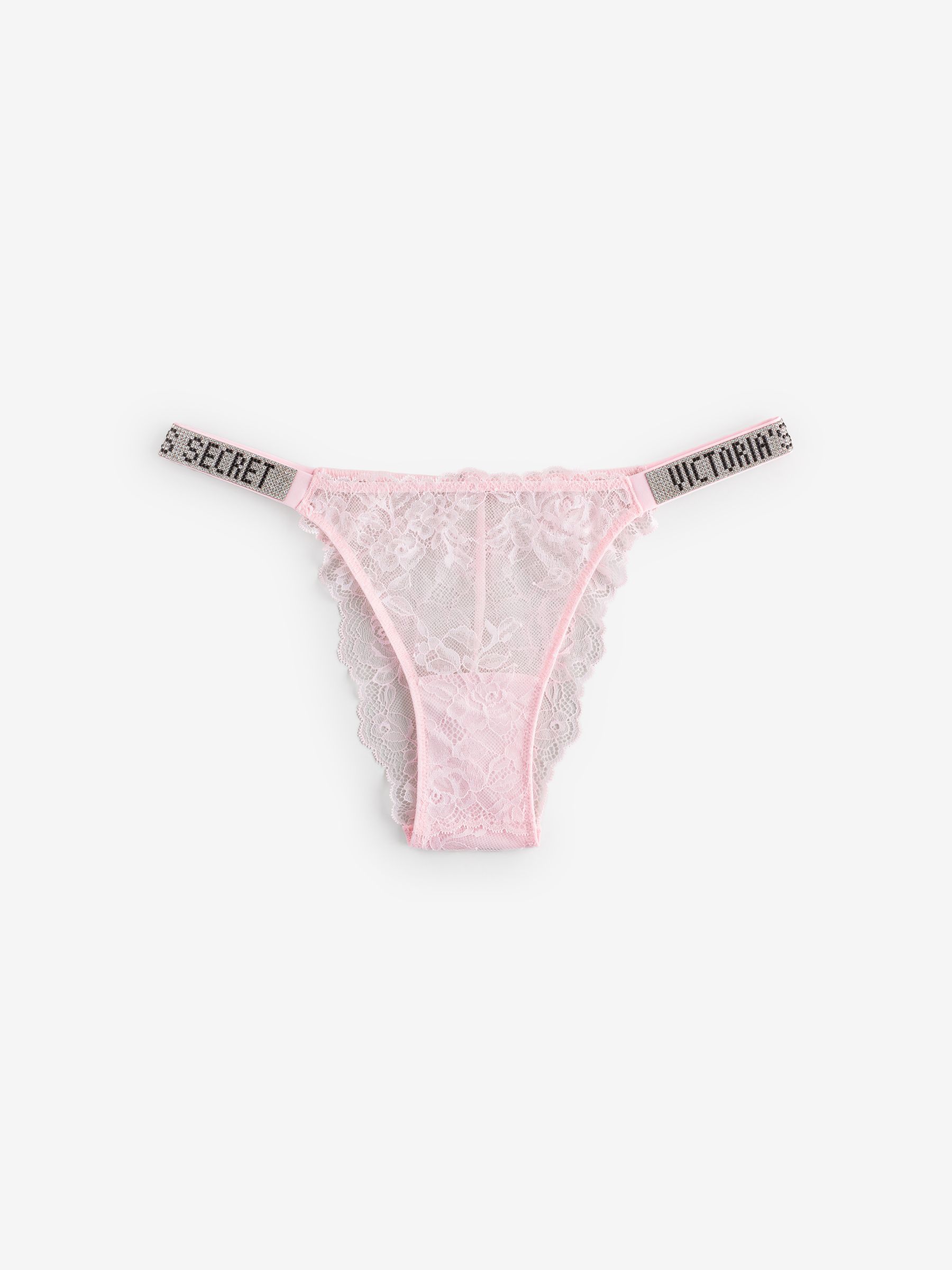 Angel Pink Brazilian Shine Strap Knickers - Image 1 of 3