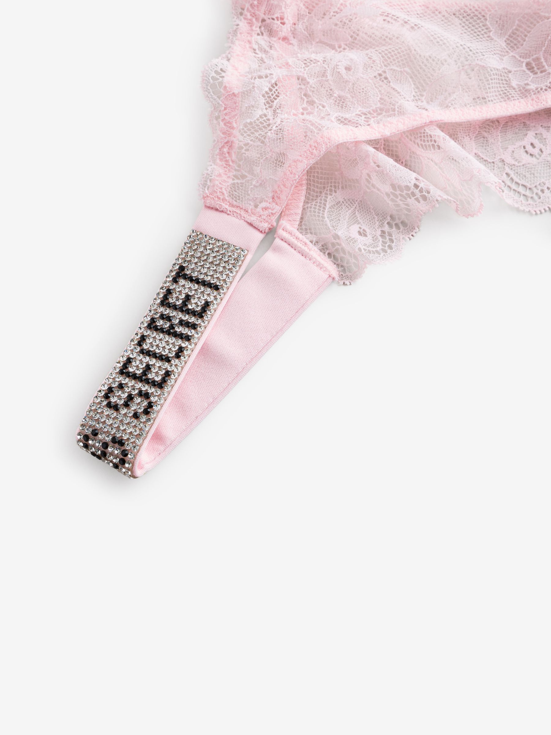 Angel Pink Brazilian Shine Strap Knickers - Image 3 of 3