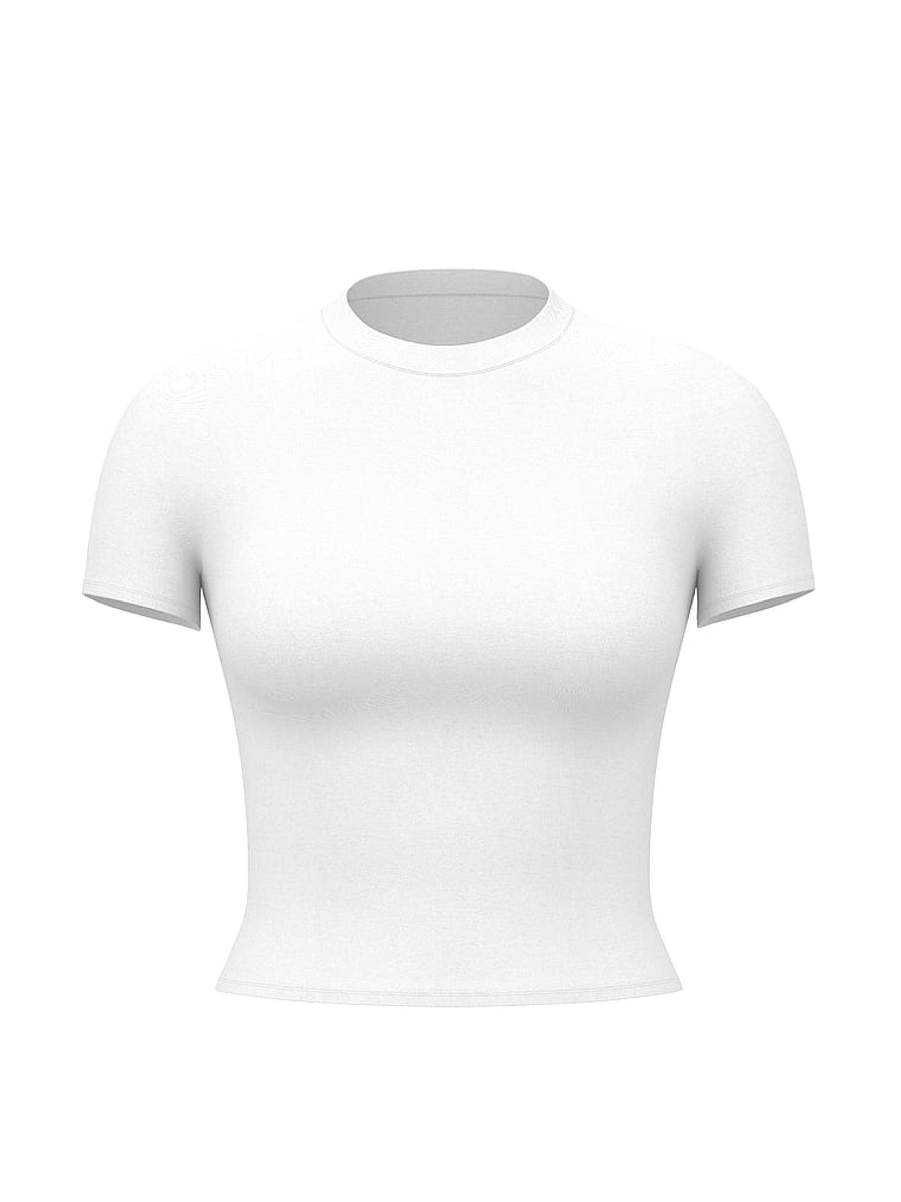 White Cropped T-Shirt - Image 3 of 3