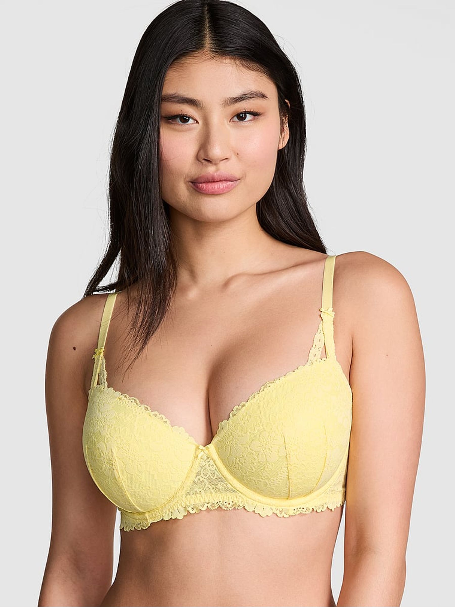 Mellow Yellow Lace Lightly Lined Balcony Bra - Image 1 of 3