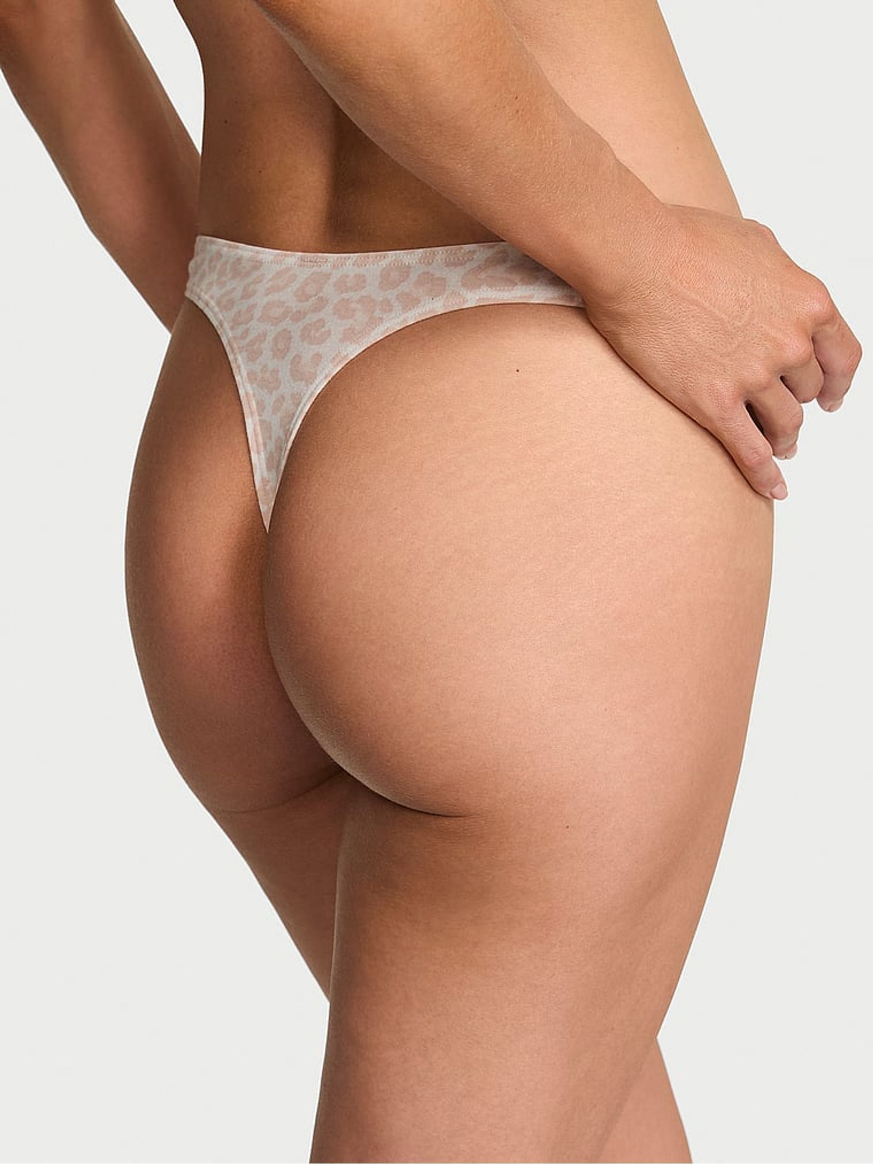 Coconut White Leopard Thong Knickers - Image 2 of 3