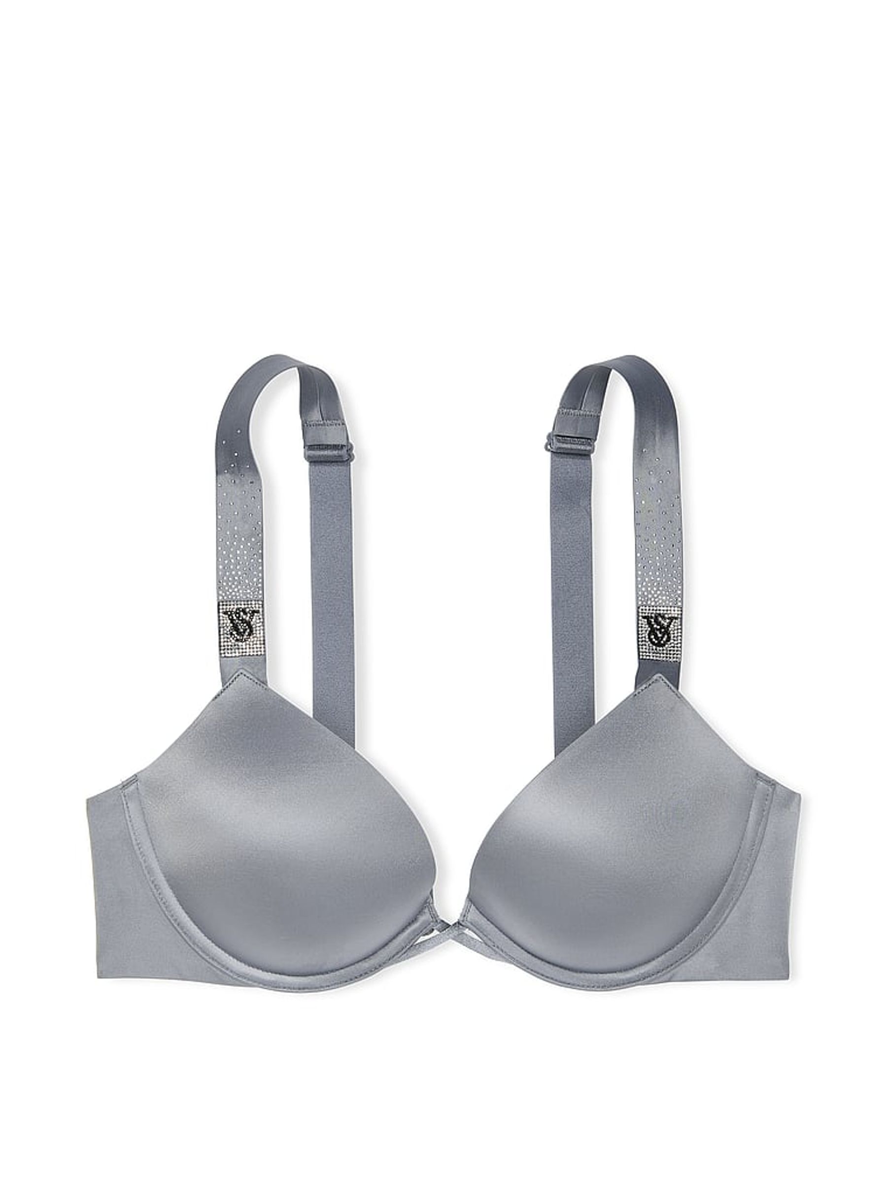 Asteroid Grey Add 2 Cups Push Up Bombshell Scattered Shine Strap Bra - Image 3 of 3