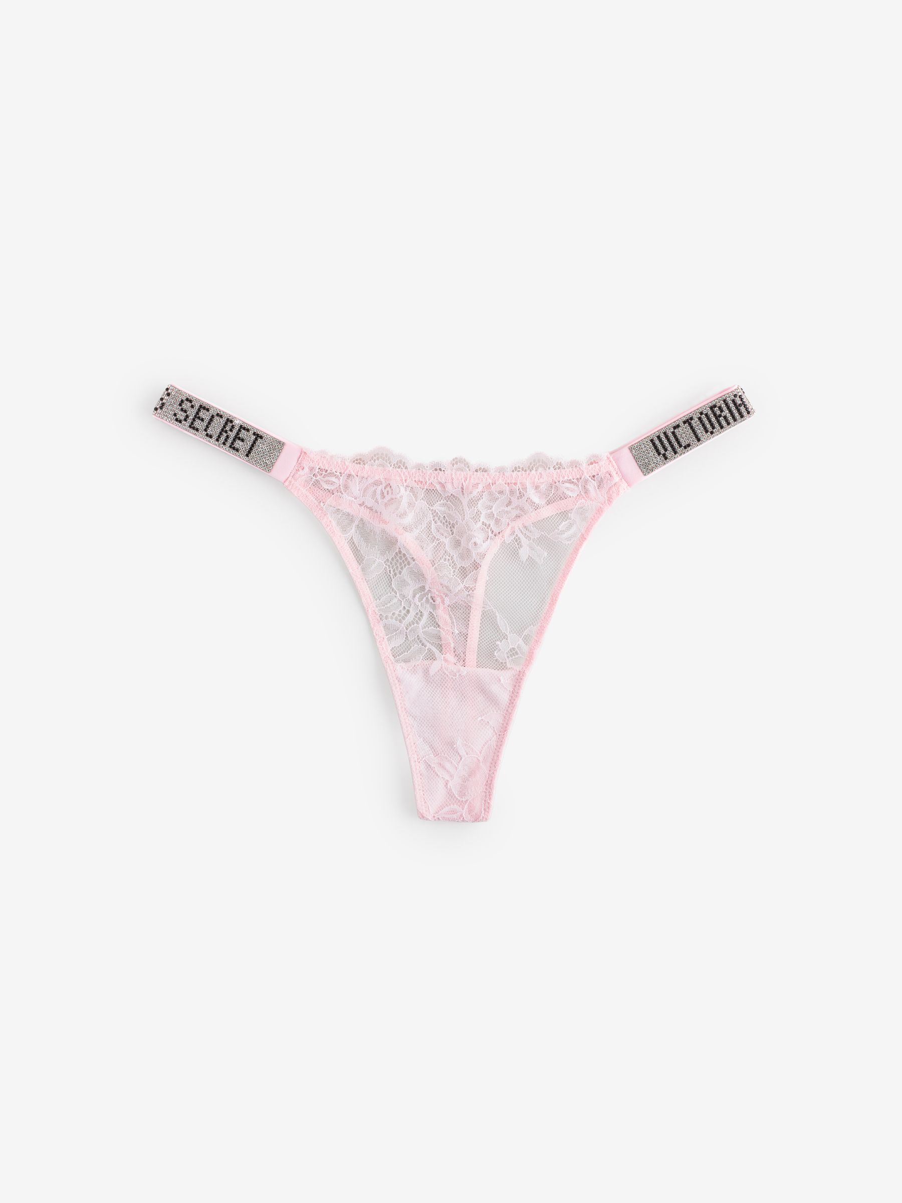 Angel Pink Thong Shine Strap Knickers g - Image 1 of 3