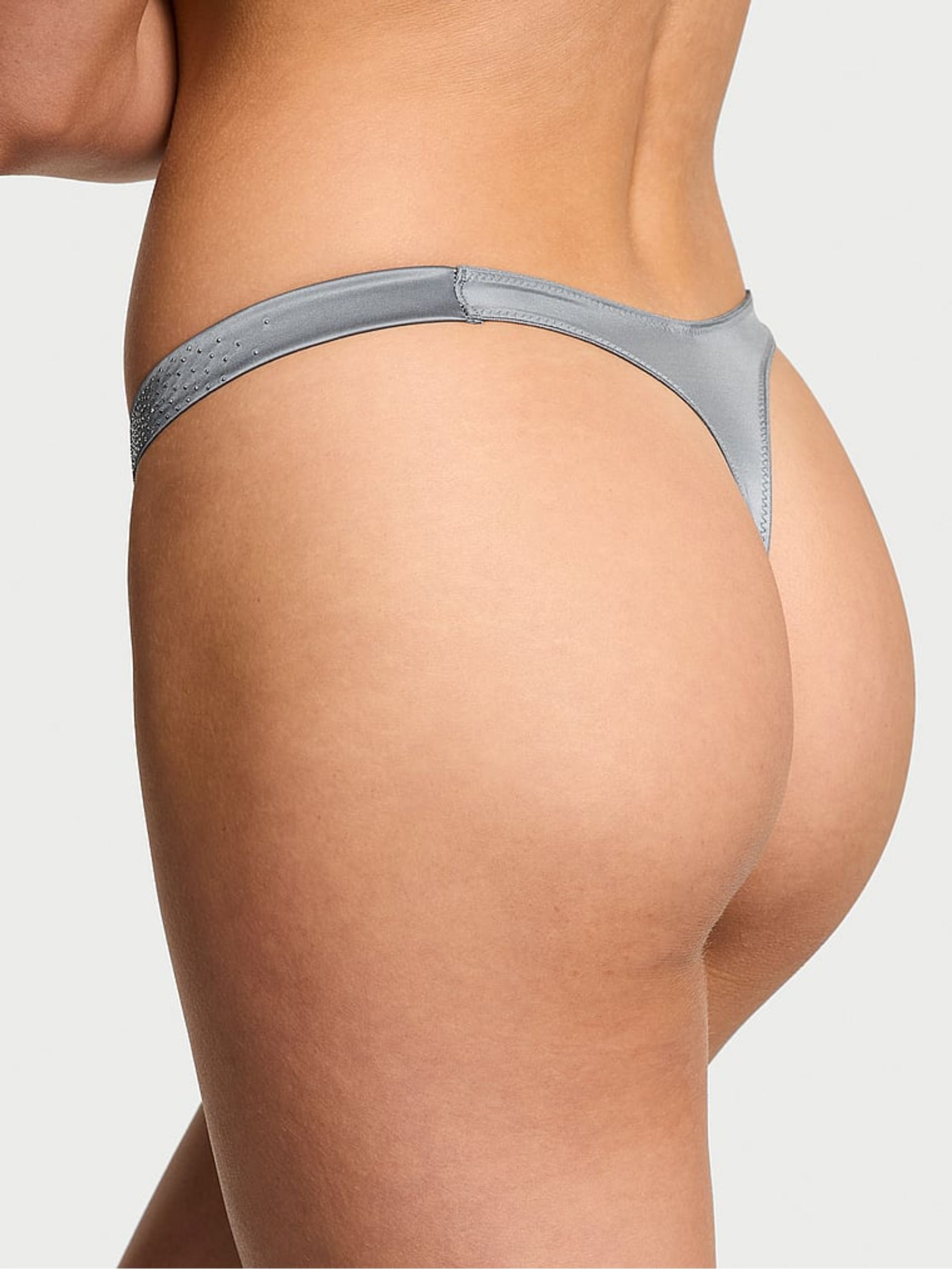 Asteroid Grey Thong Scattered Shine Strap Knickers - Image 2 of 2