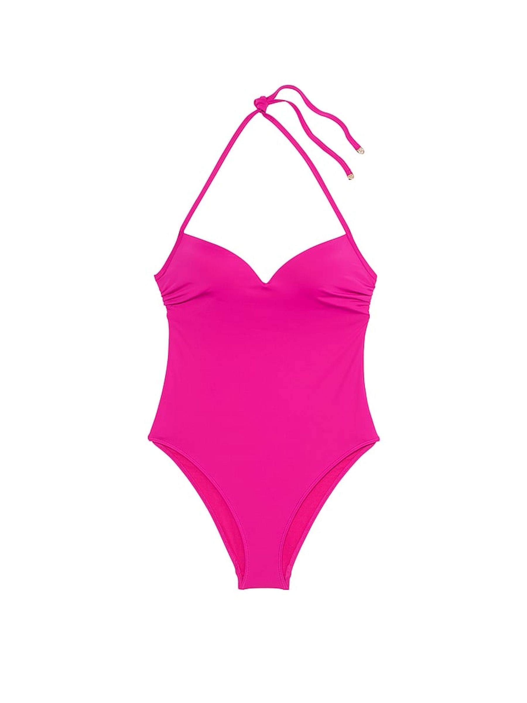 Berry Blush Pink Halter Push Up Swimsuit - Image 3 of 3