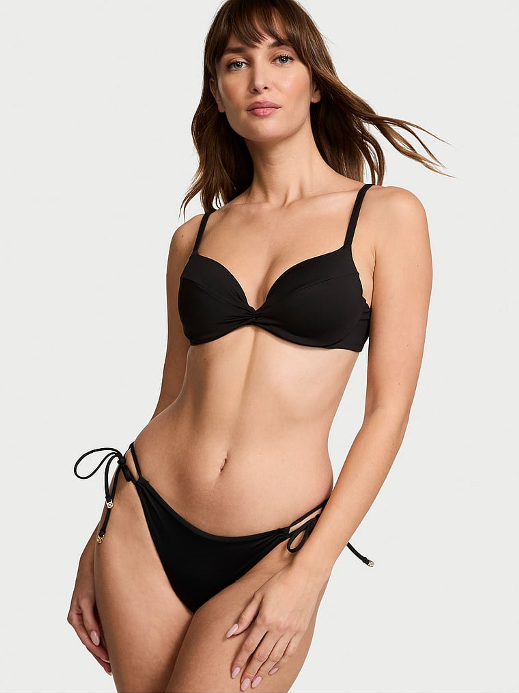 Black Tie Side Bikini Bottoms - Image 3 of 4