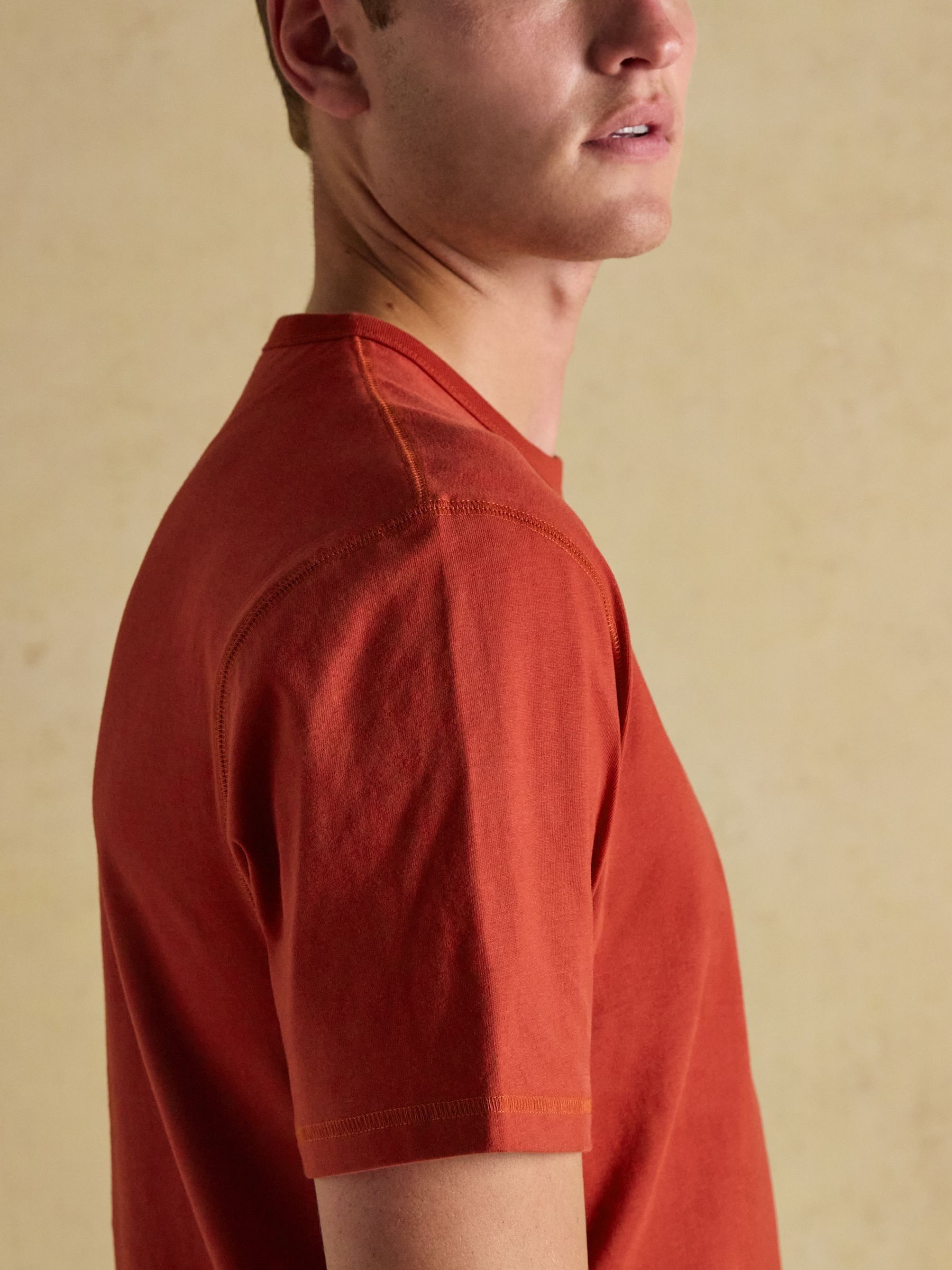 Rugby Club Orange Crew Neck Cotton T-Shirt - Image 7 of 8