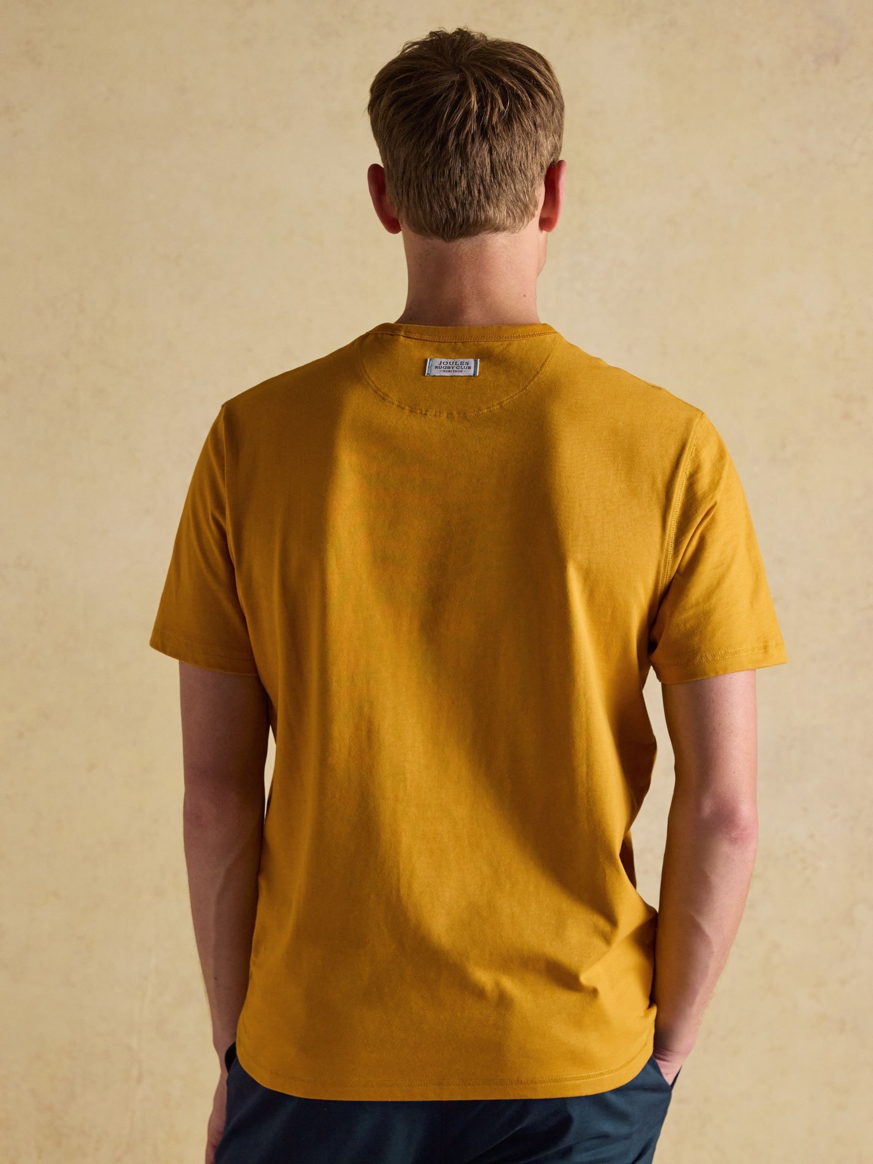 Rugby Club Yellow Crew Neck Cotton T-Shirt - Image 2 of 8