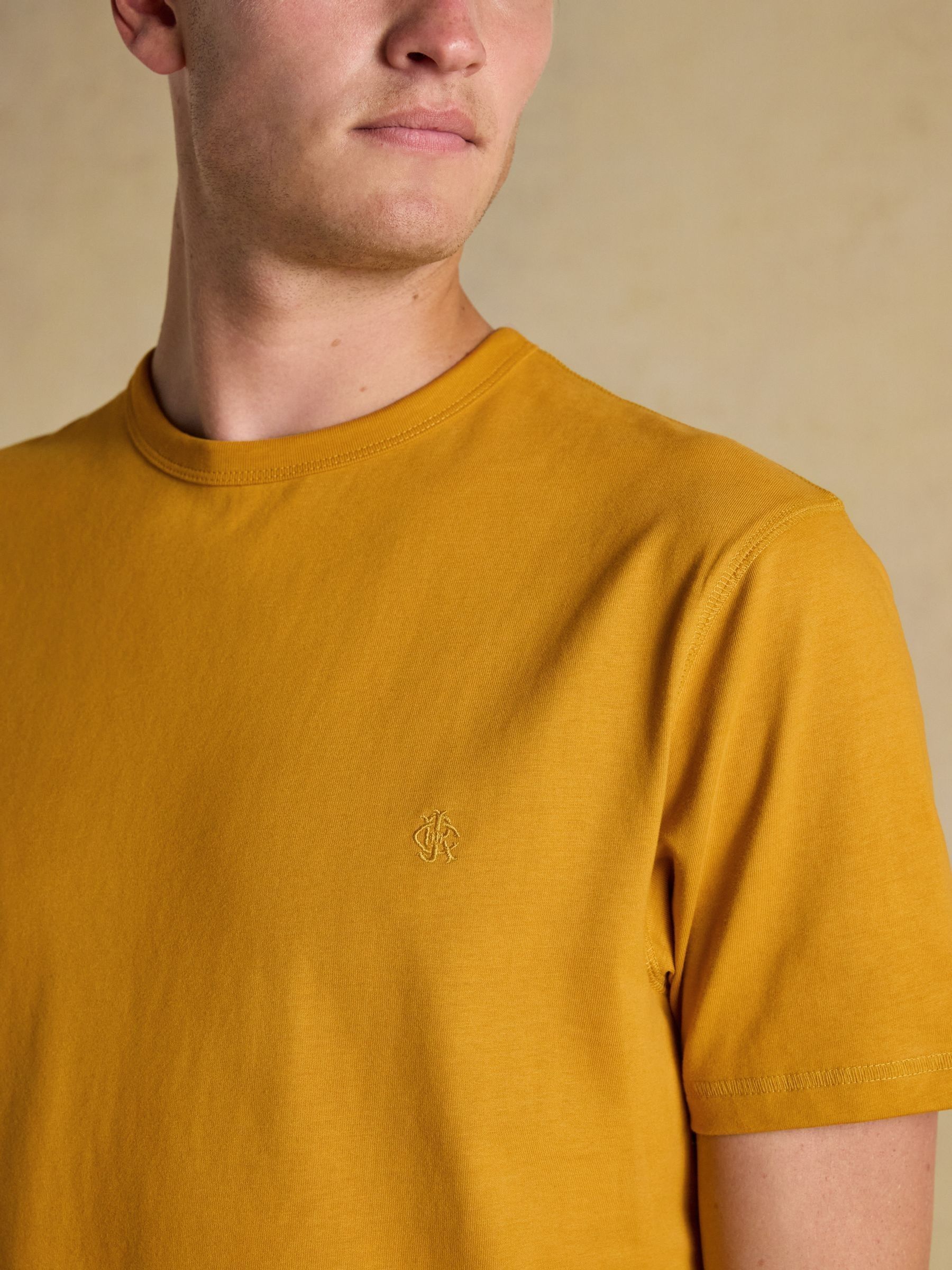Rugby Club Yellow Crew Neck Cotton T-Shirt - Image 4 of 8