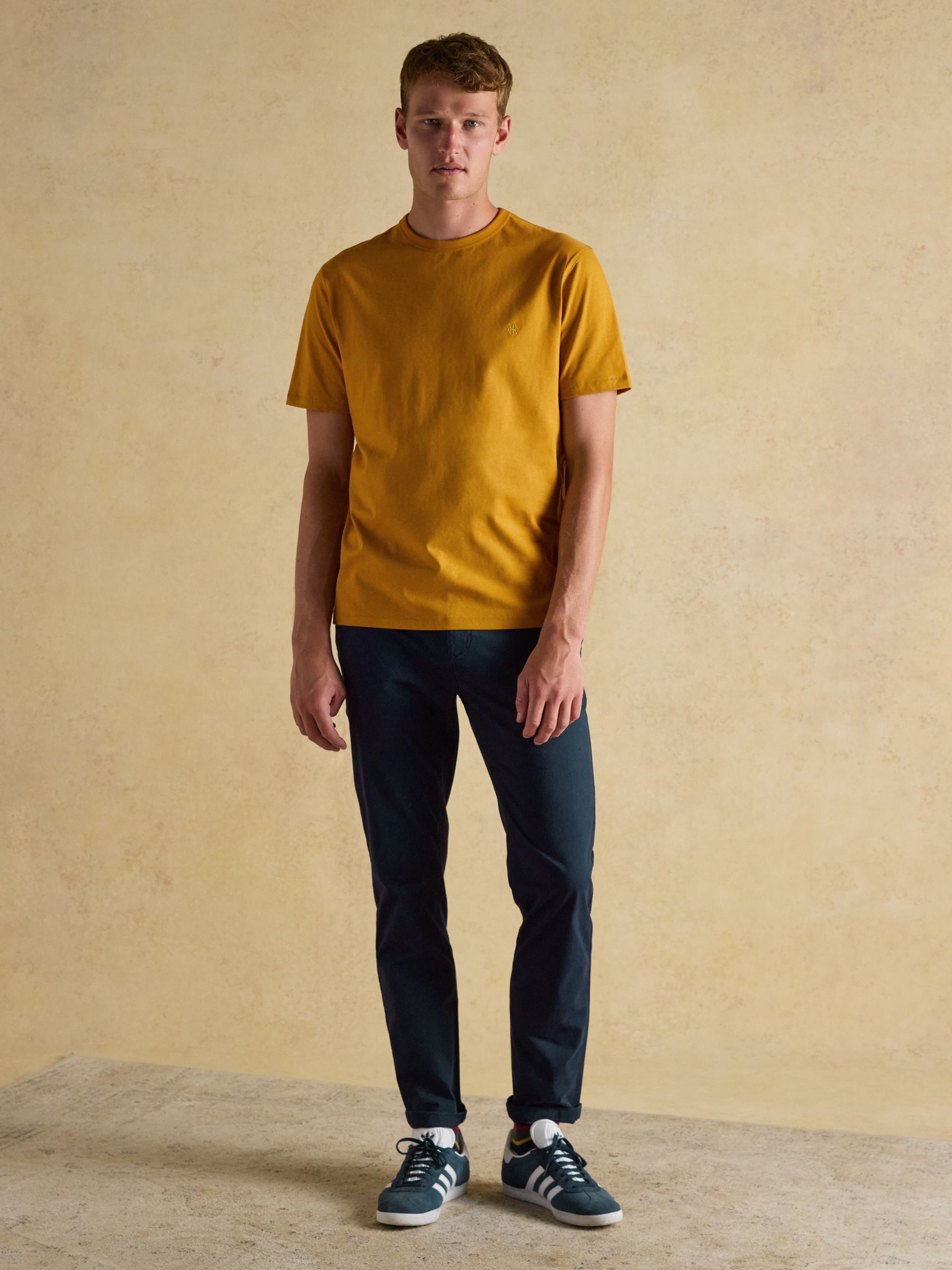 Rugby Club Yellow Crew Neck Cotton T-Shirt - Image 5 of 8