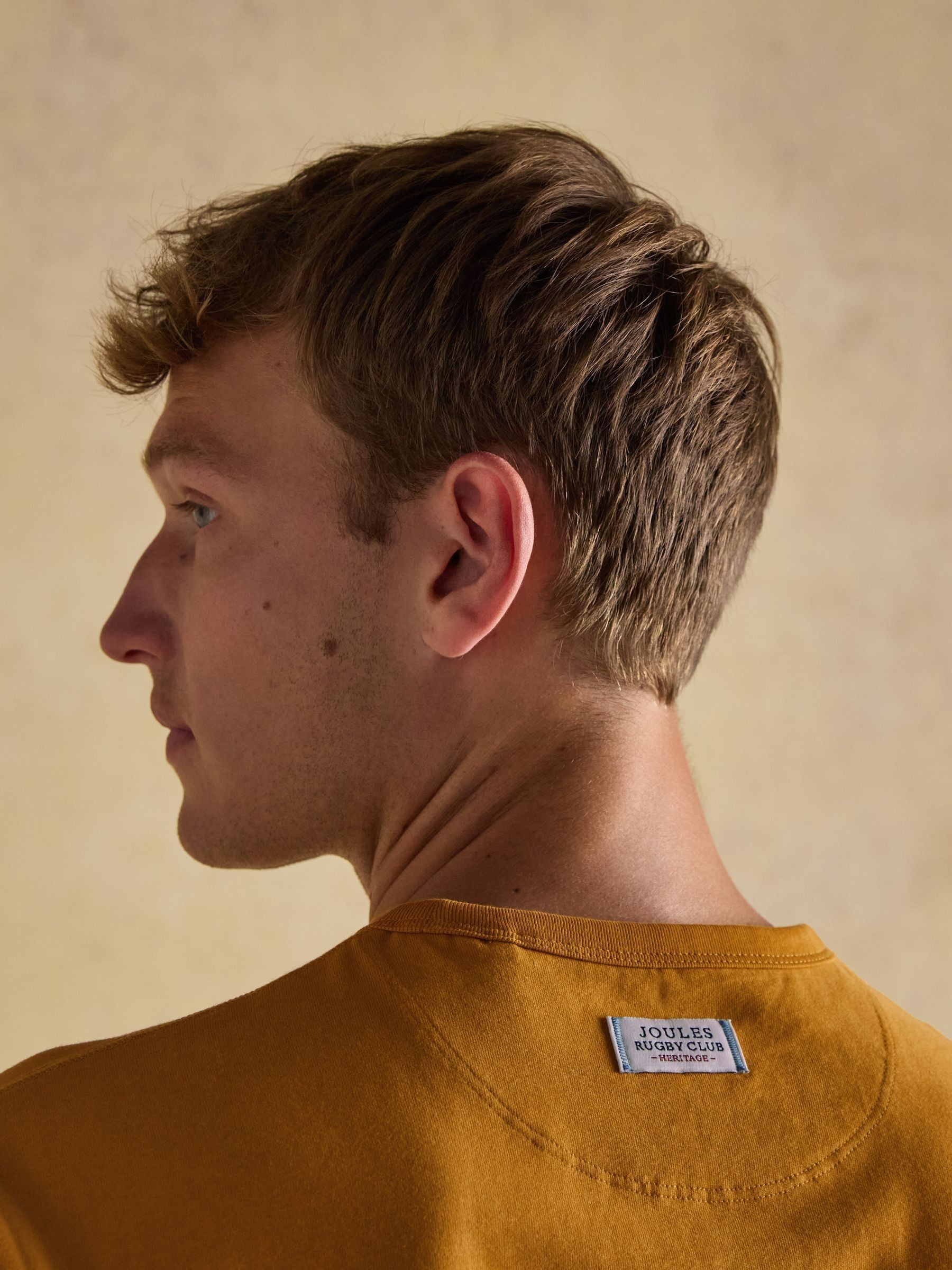 Rugby Club Yellow Crew Neck Cotton T-Shirt - Image 7 of 8