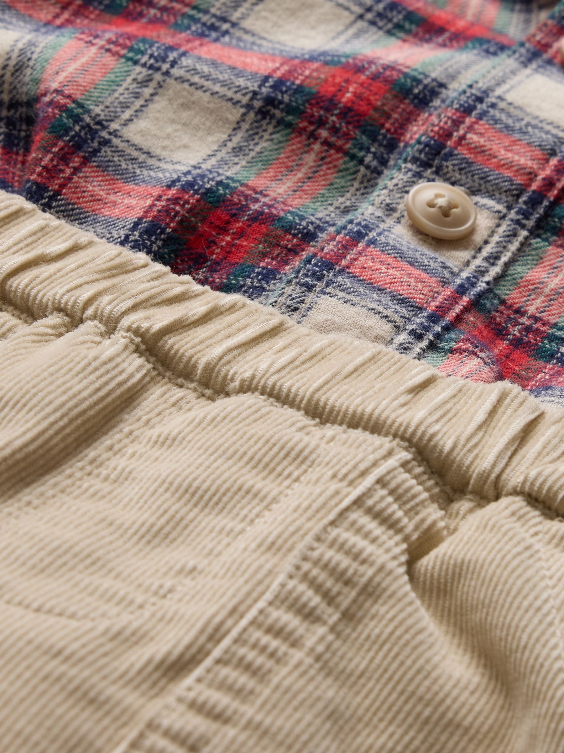 Red Flannel Shirt and Trousers Outfit Set (Newborn-24mths) - Image 3 of 3