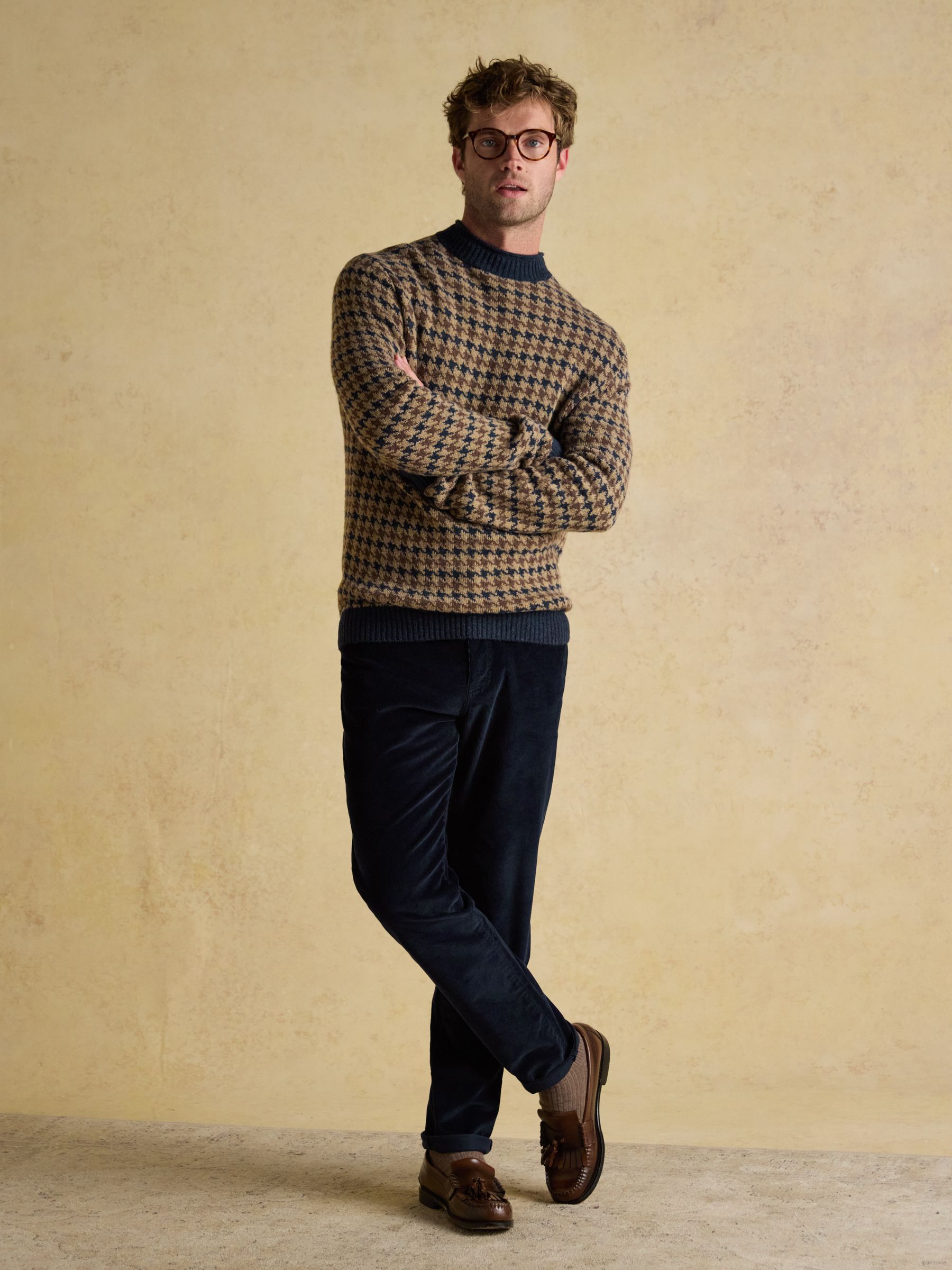 Classic Fit Cord Navy Trousers - Image 6 of 10