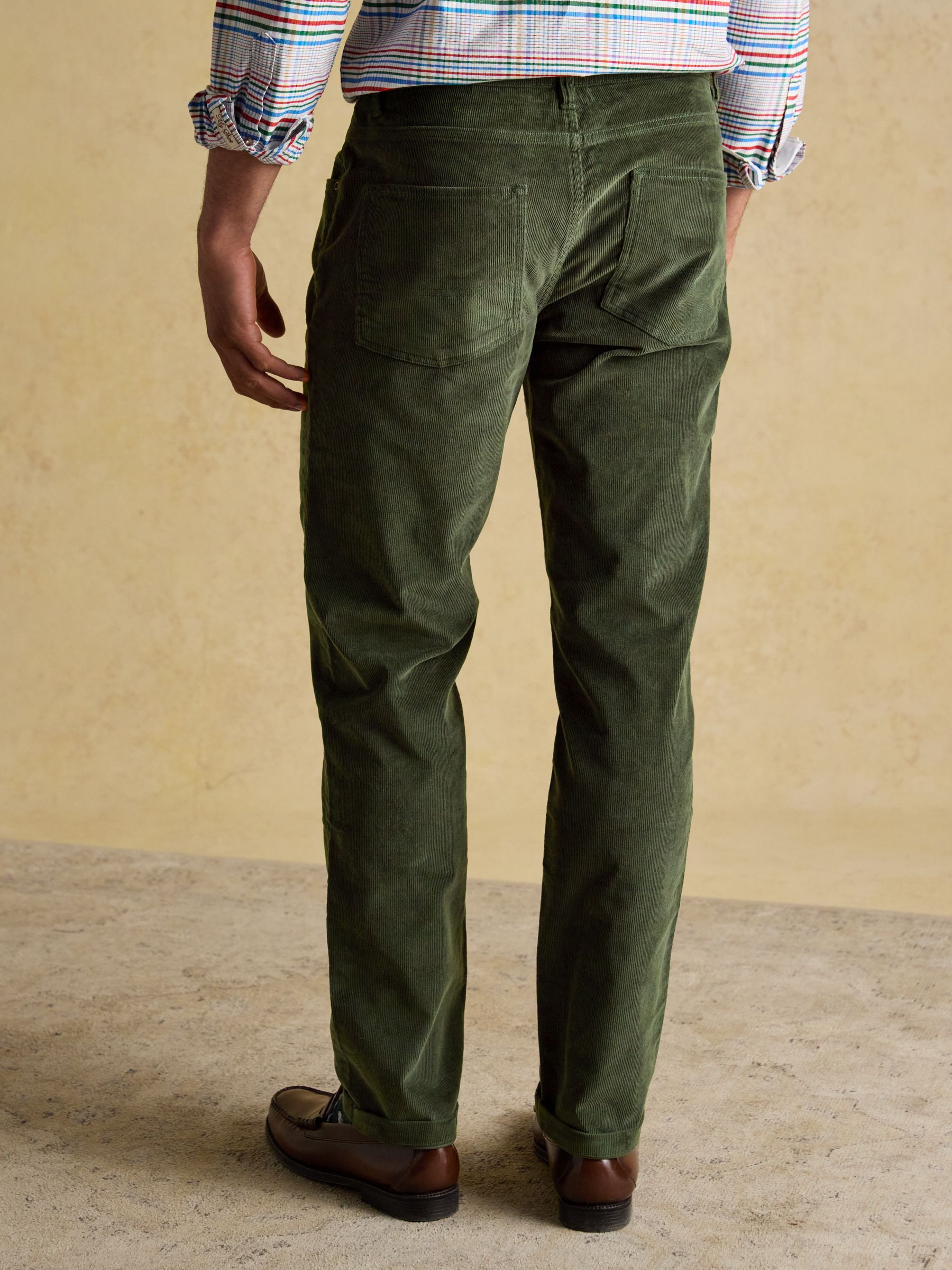 Classic Fit Cord Green Trousers - Image 4 of 8