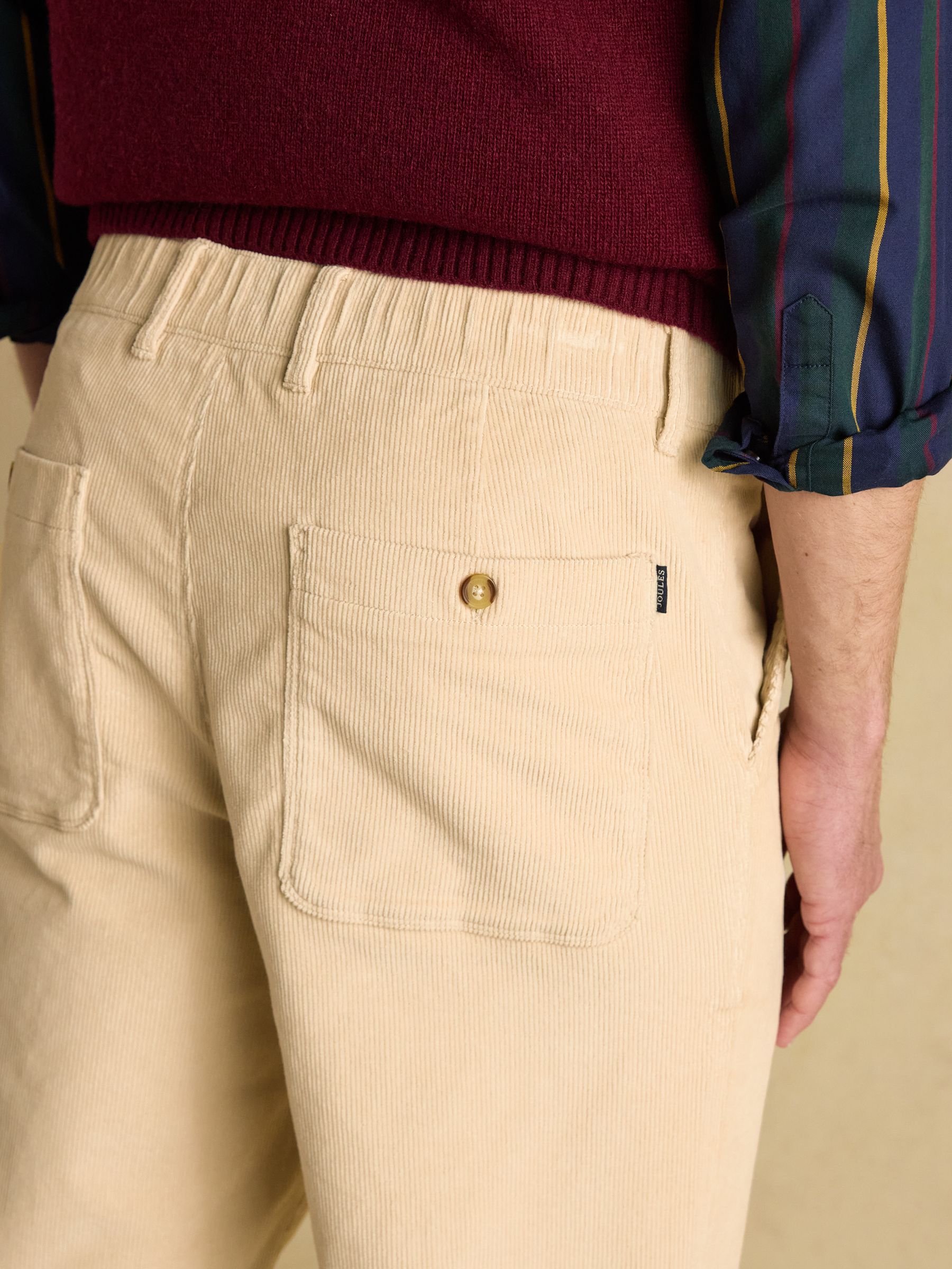 Relaxed Fit Cream Cotton-Rich Cord Trousers - Image 7 of 9
