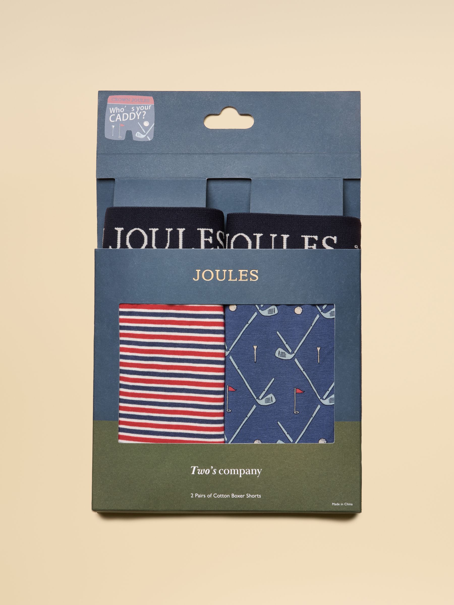 Crown Joules Red & Blue Cotton Jersey Boxer Shorts - 2 Pack - Image 1 of 3 Crown Joules Red & Blue Cotton Jersey Boxer Shorts - 2 Pack - Image 1 of 3