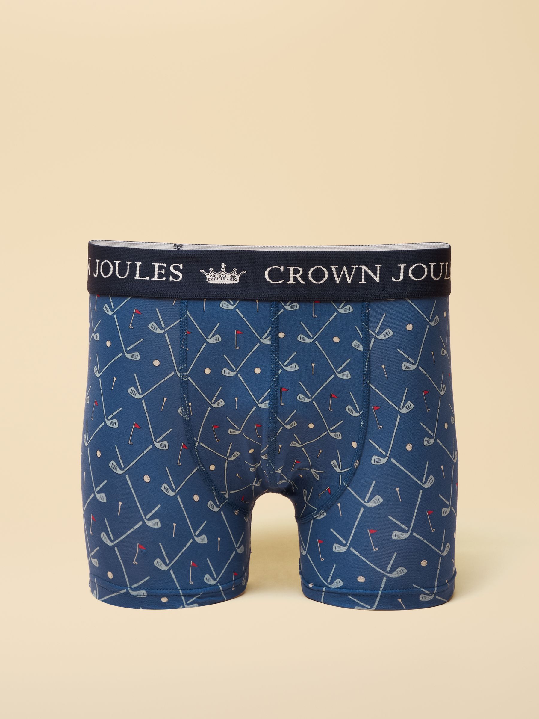 Crown Joules Red & Blue Cotton Jersey Boxer Shorts - 2 Pack - Image 2 of 3 Crown Joules Red & Blue Cotton Jersey Boxer Shorts - 2 Pack - Image 2 of 3