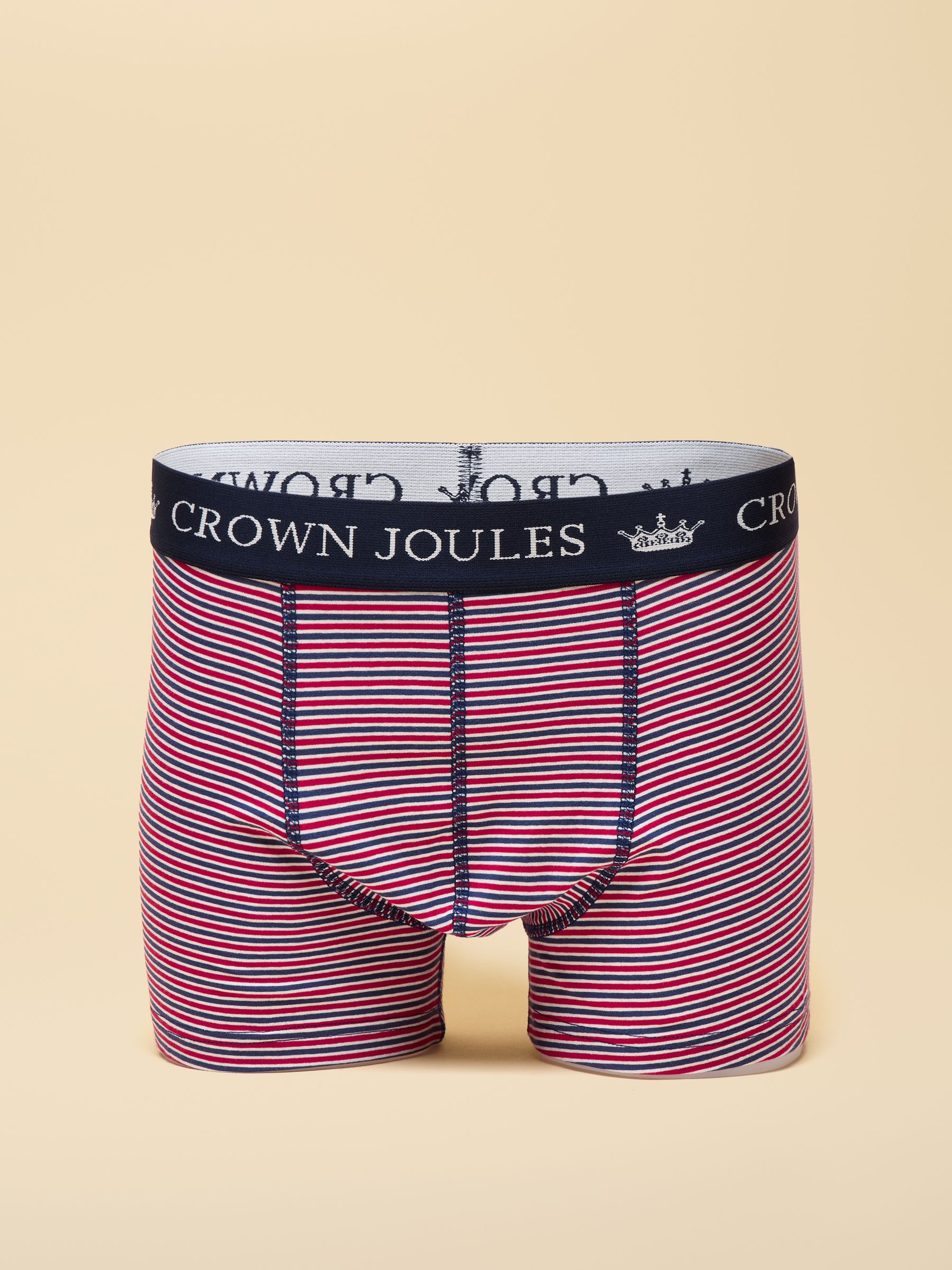 Crown Joules Orange & Navy Cotton Jersey Boxer Shorts - 2 Pack - Image 2 of 3