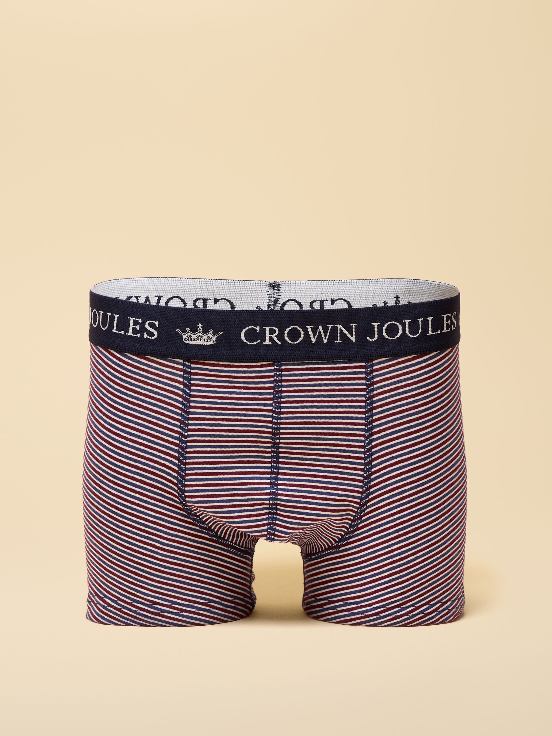 Crown Joules Burgundy Red Cotton Jersey Boxer Shorts - 2 Pack - Image 2 of 4