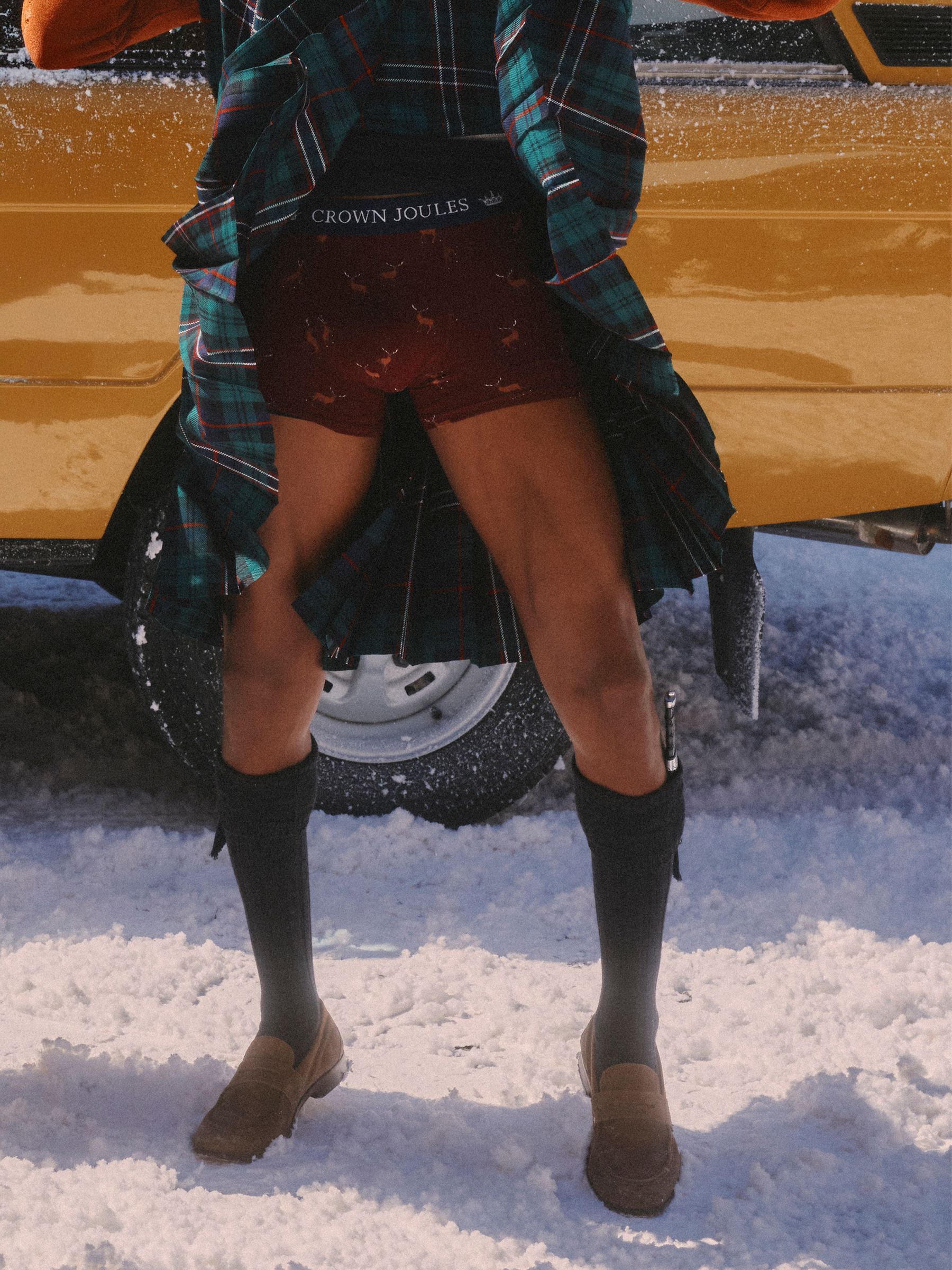 Crown Joules Burgundy Red Cotton Jersey Boxer Shorts - 2 Pack - Image 4 of 4