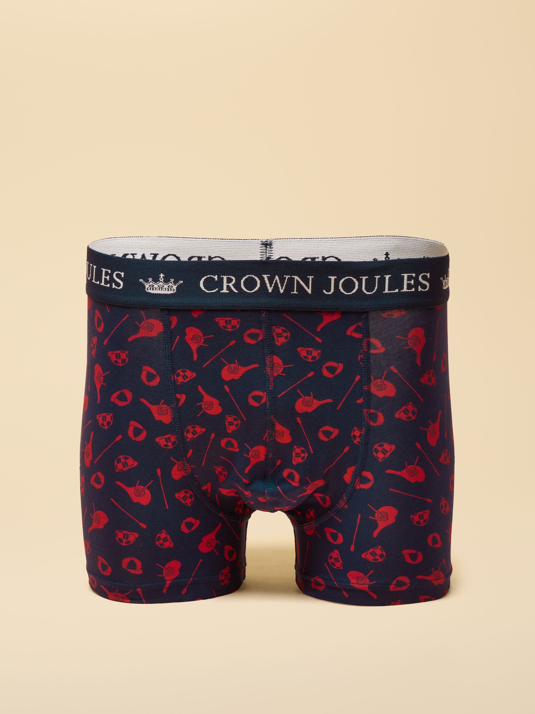 Crown Joules Grey & Navy Cotton Jersey Boxer Shorts - 2 Pack - Image 2 of 3