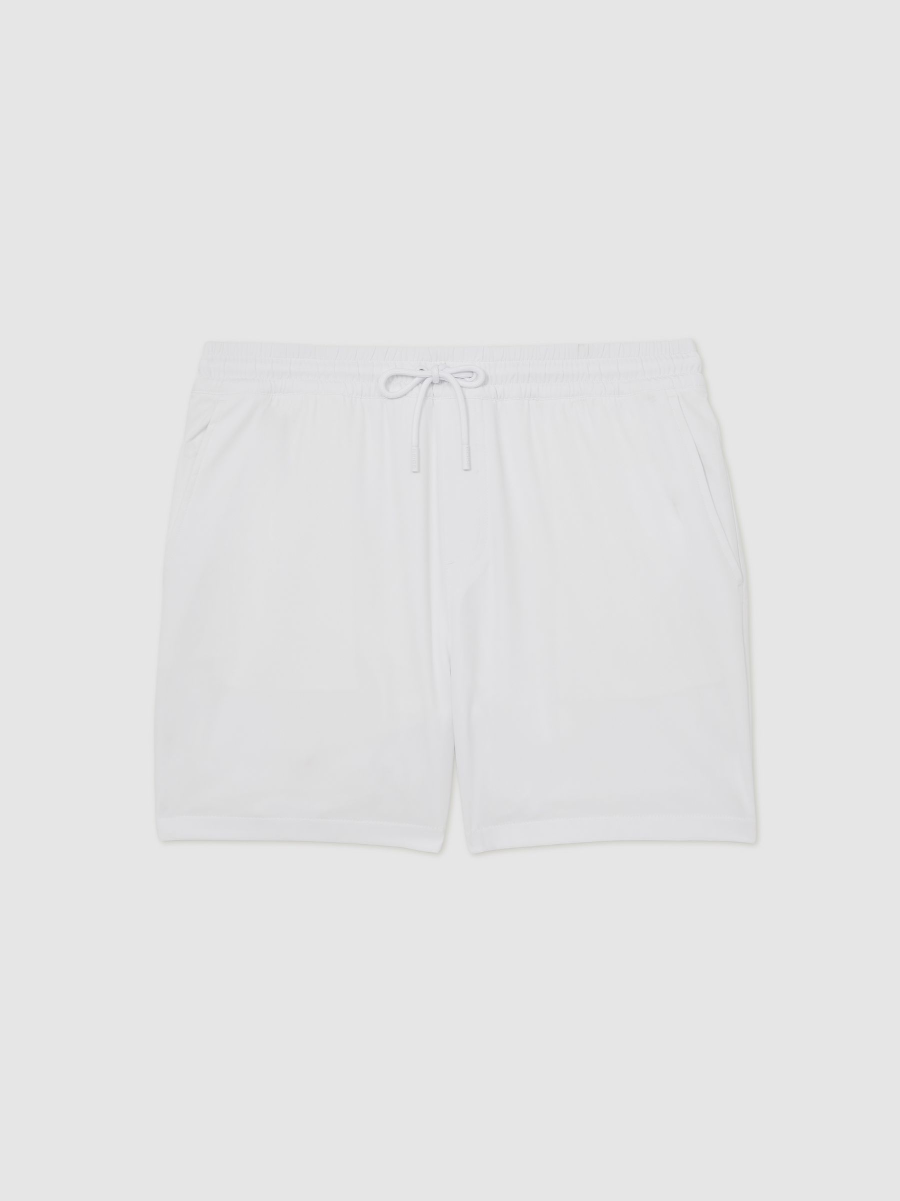 Drawstring Swim Shorts in White - image 1