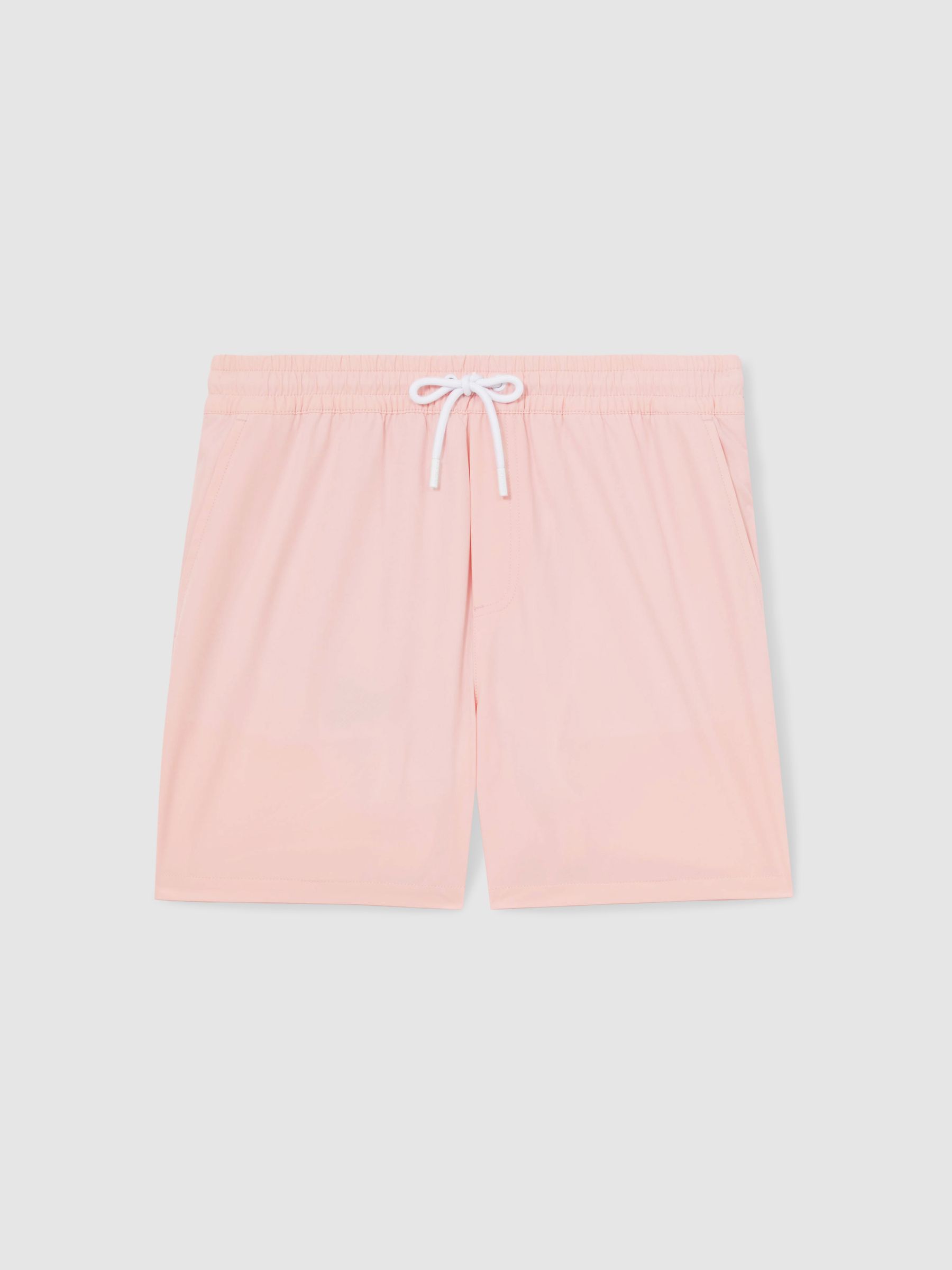 Drawstring Swim Shorts in Pink - Image 2 of 5