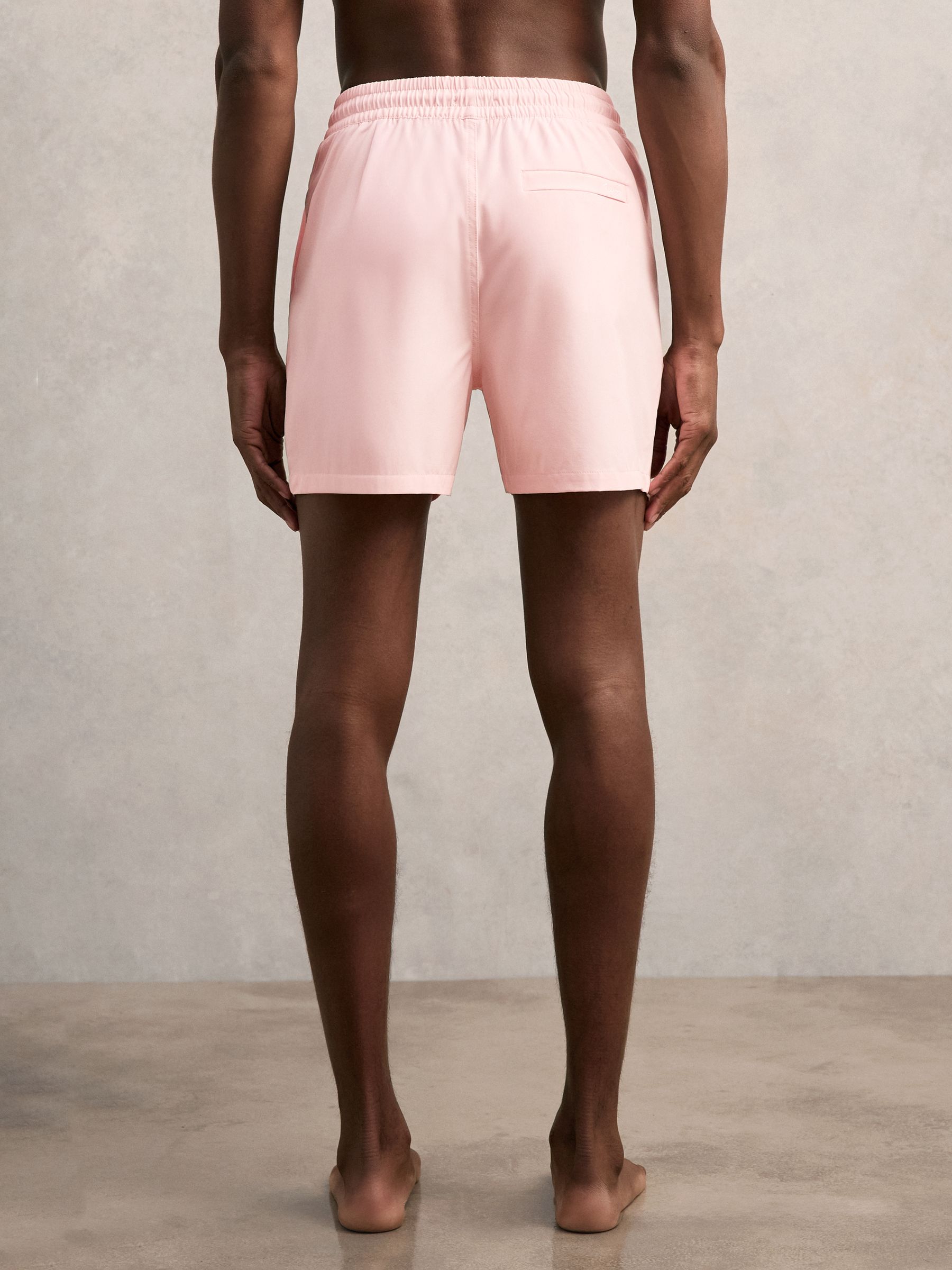 Drawstring Swim Shorts in Pink - image 4
