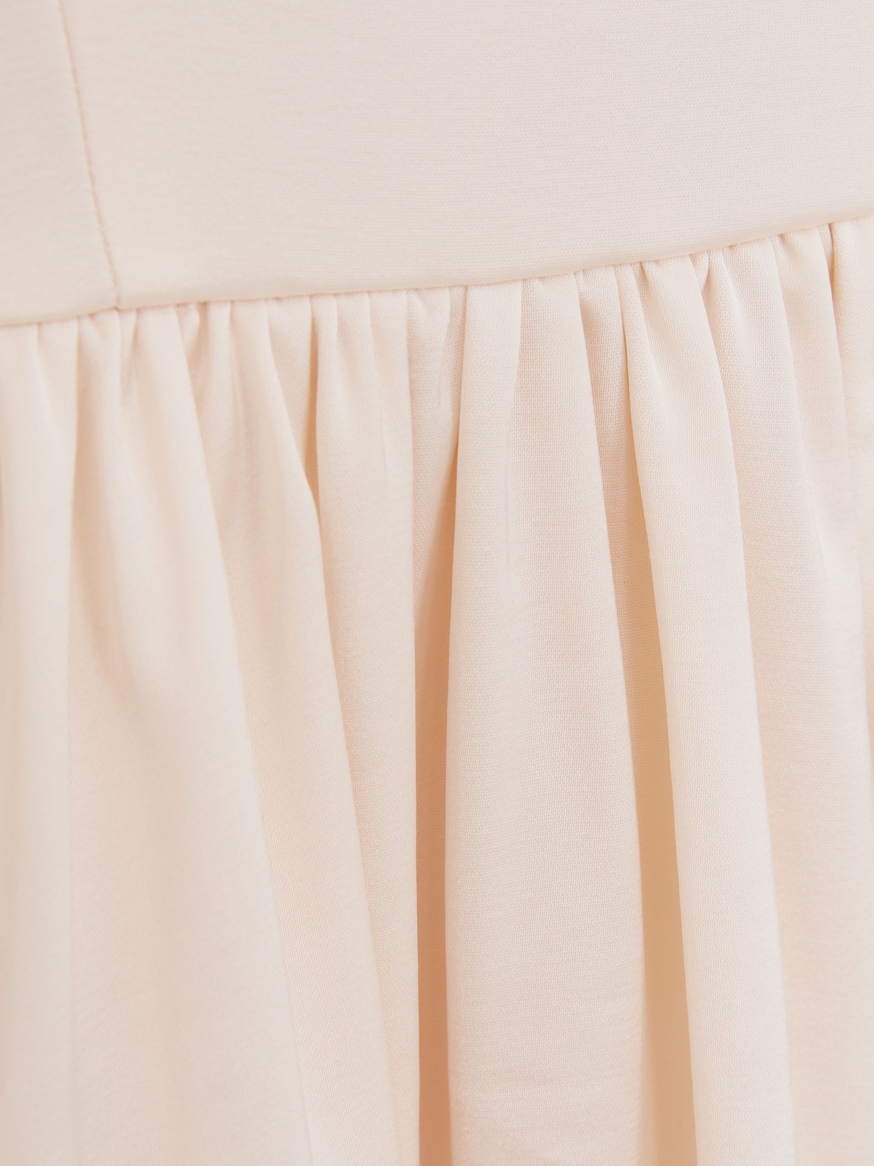 13-14 yrs Sateen Puff-Sleeve Bridesmaid Dress in Ivory - Image 5 of 5