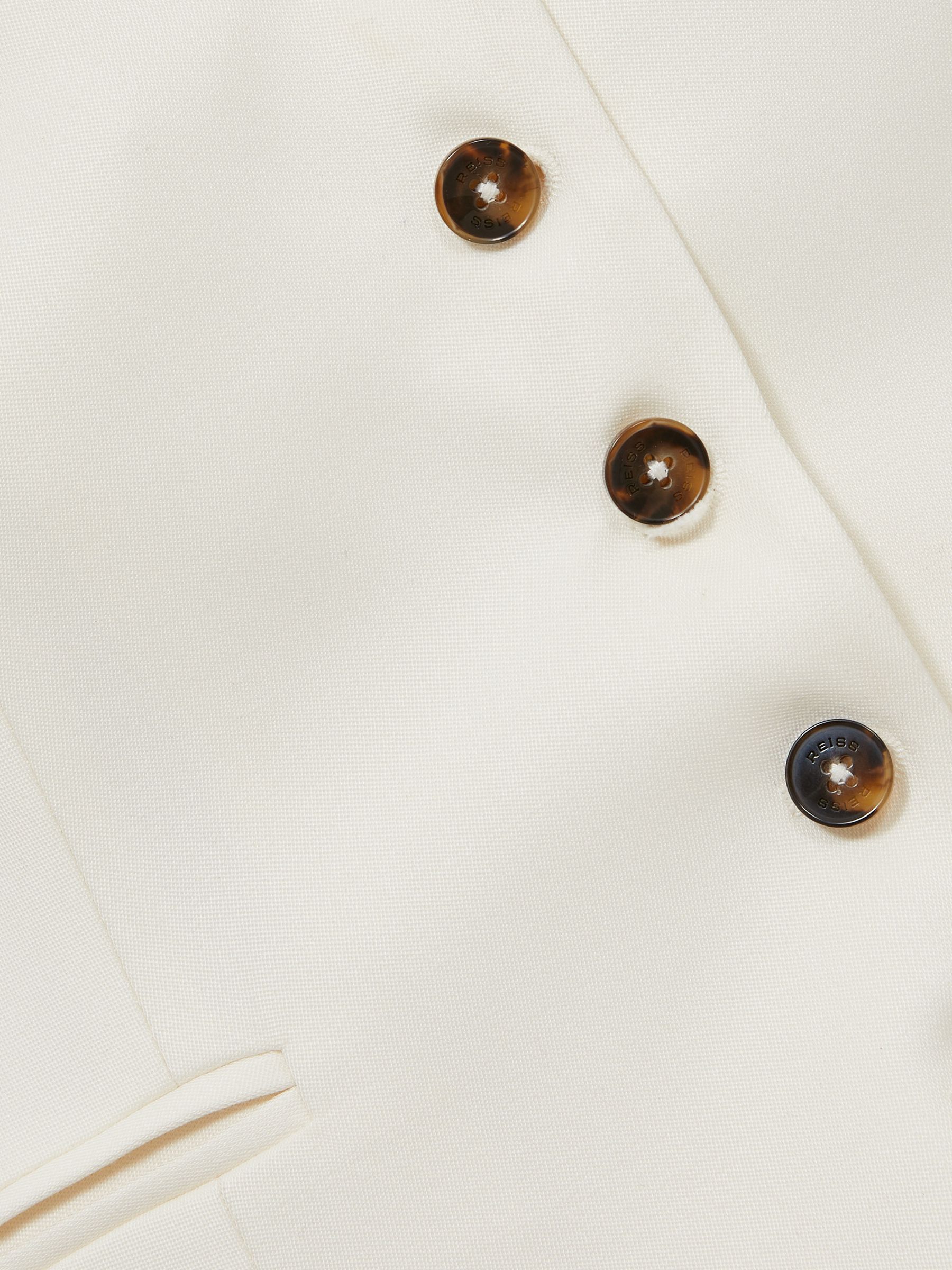 Single-Breasted Tailored Waistcoat in Cream - Image 6 of 6