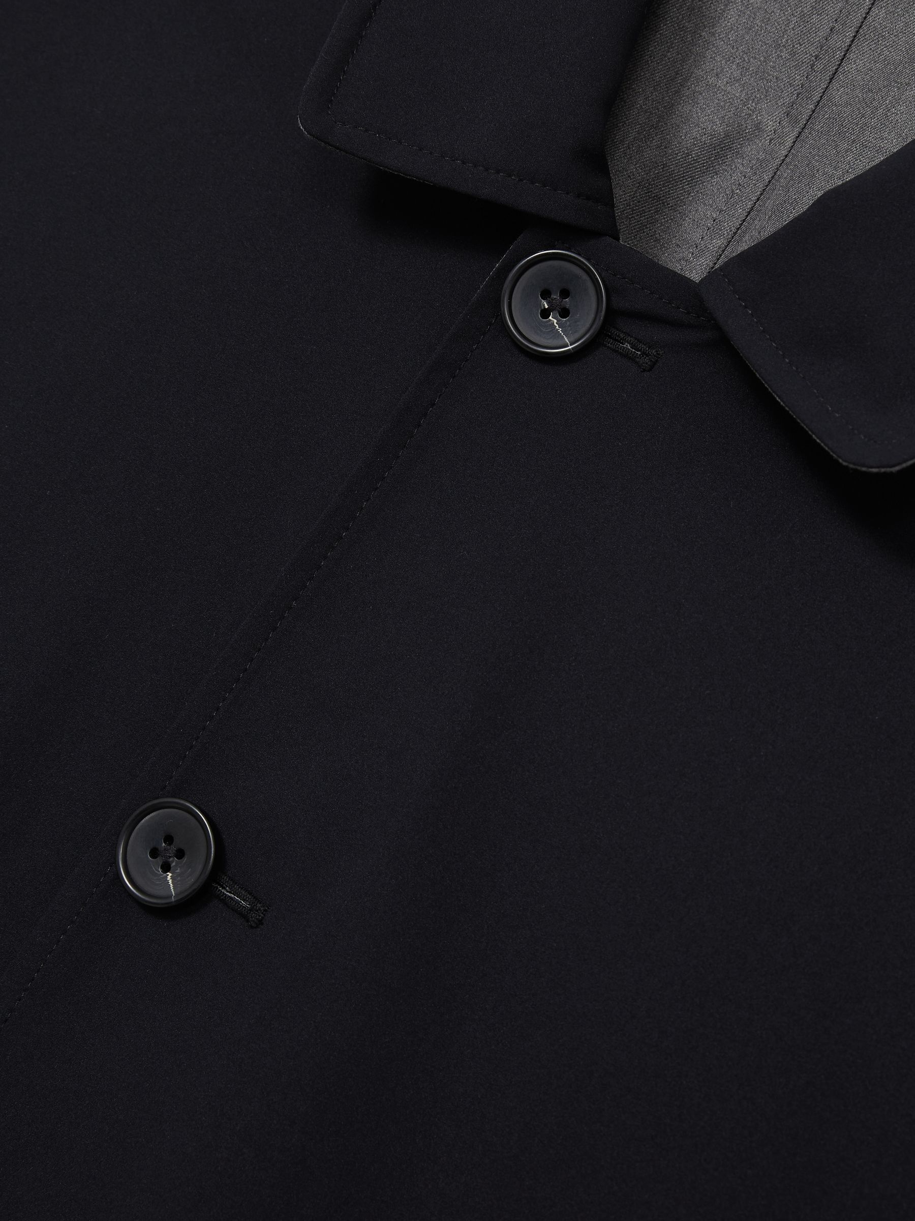 Reversible Mid-Length Coat in Navy/Grey - Image 8 of 8