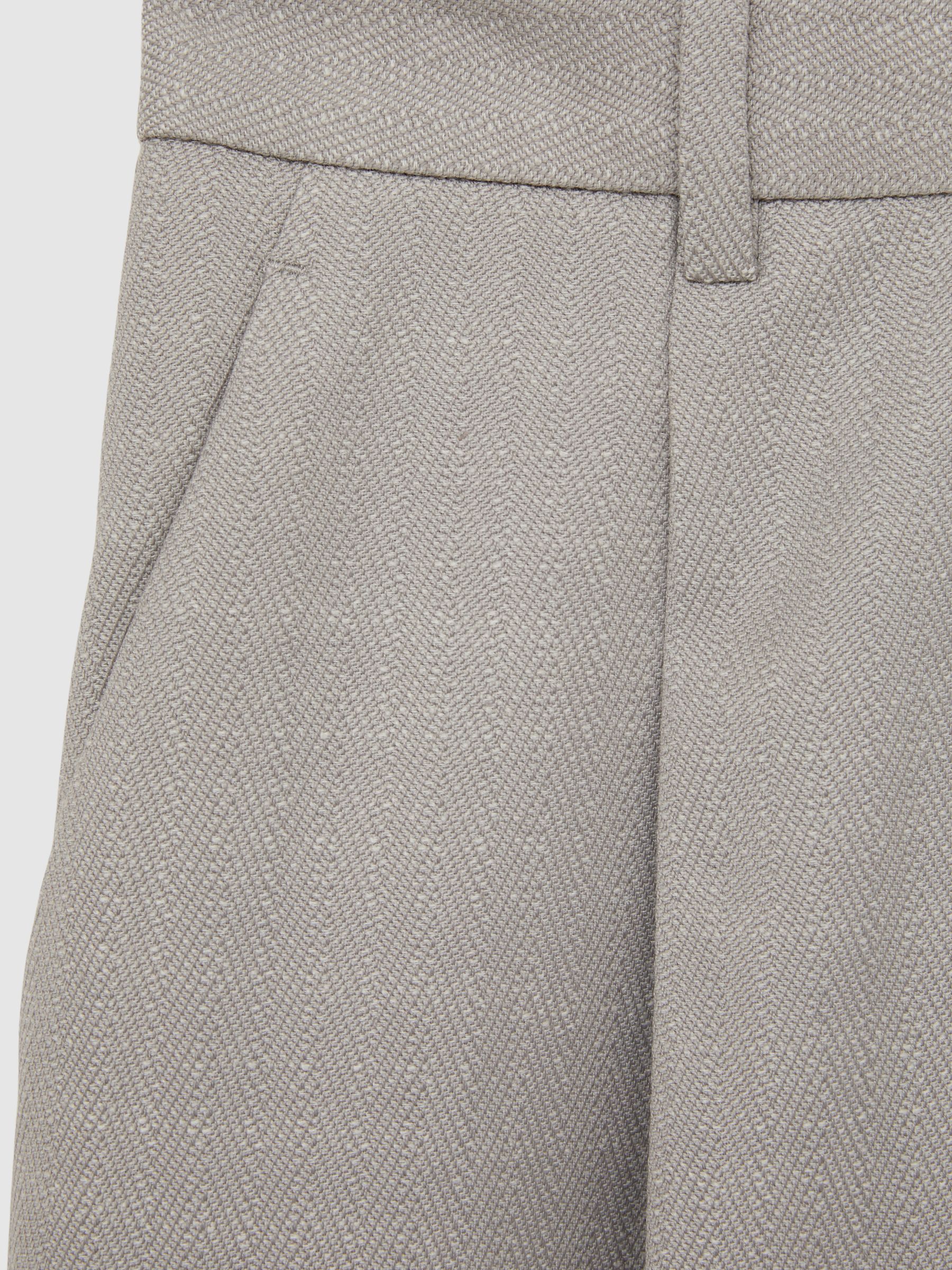 Petite Wool-Blend Wide-Leg Suit Trousers in Grey - Image 6 of 7