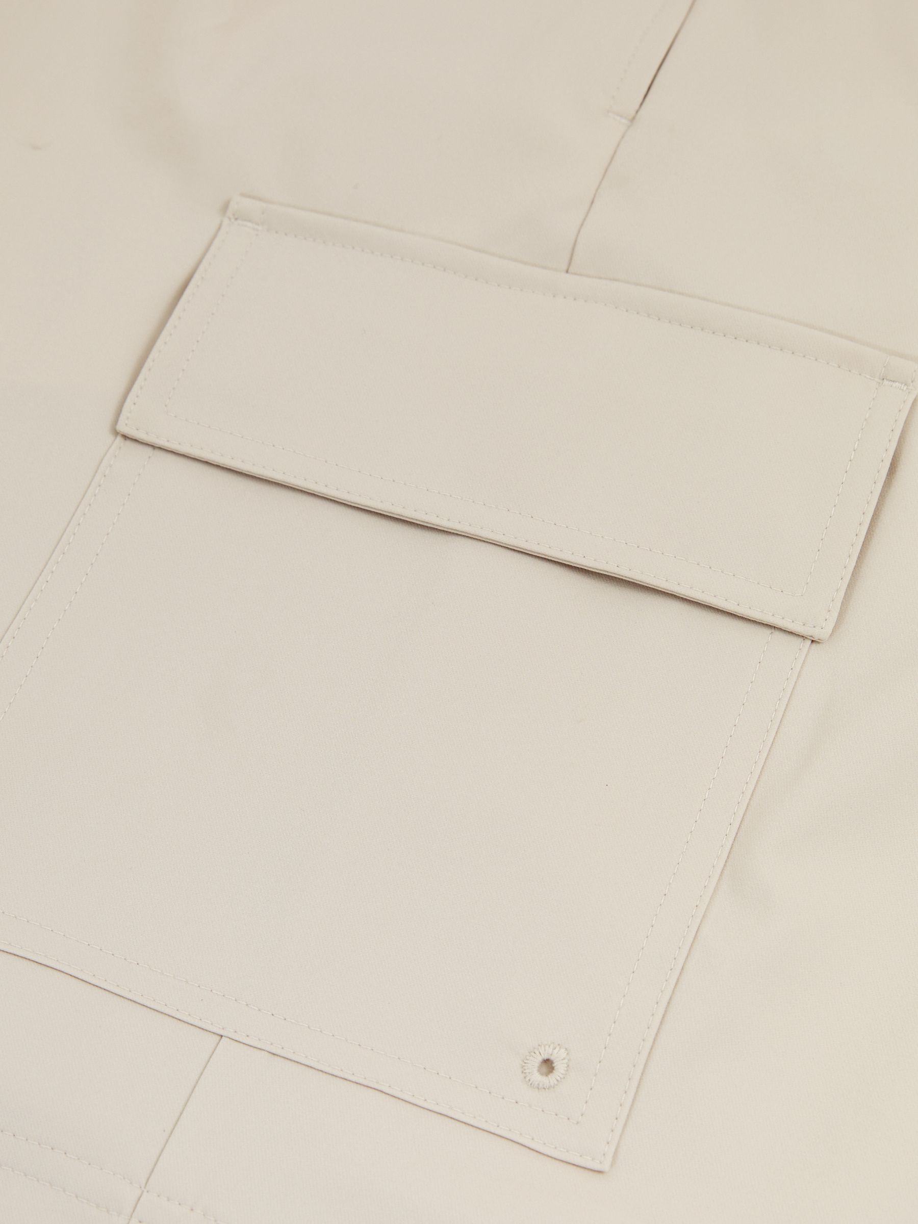 Drawstring Technical Cargo Shorts in Stone - Image 6 of 6