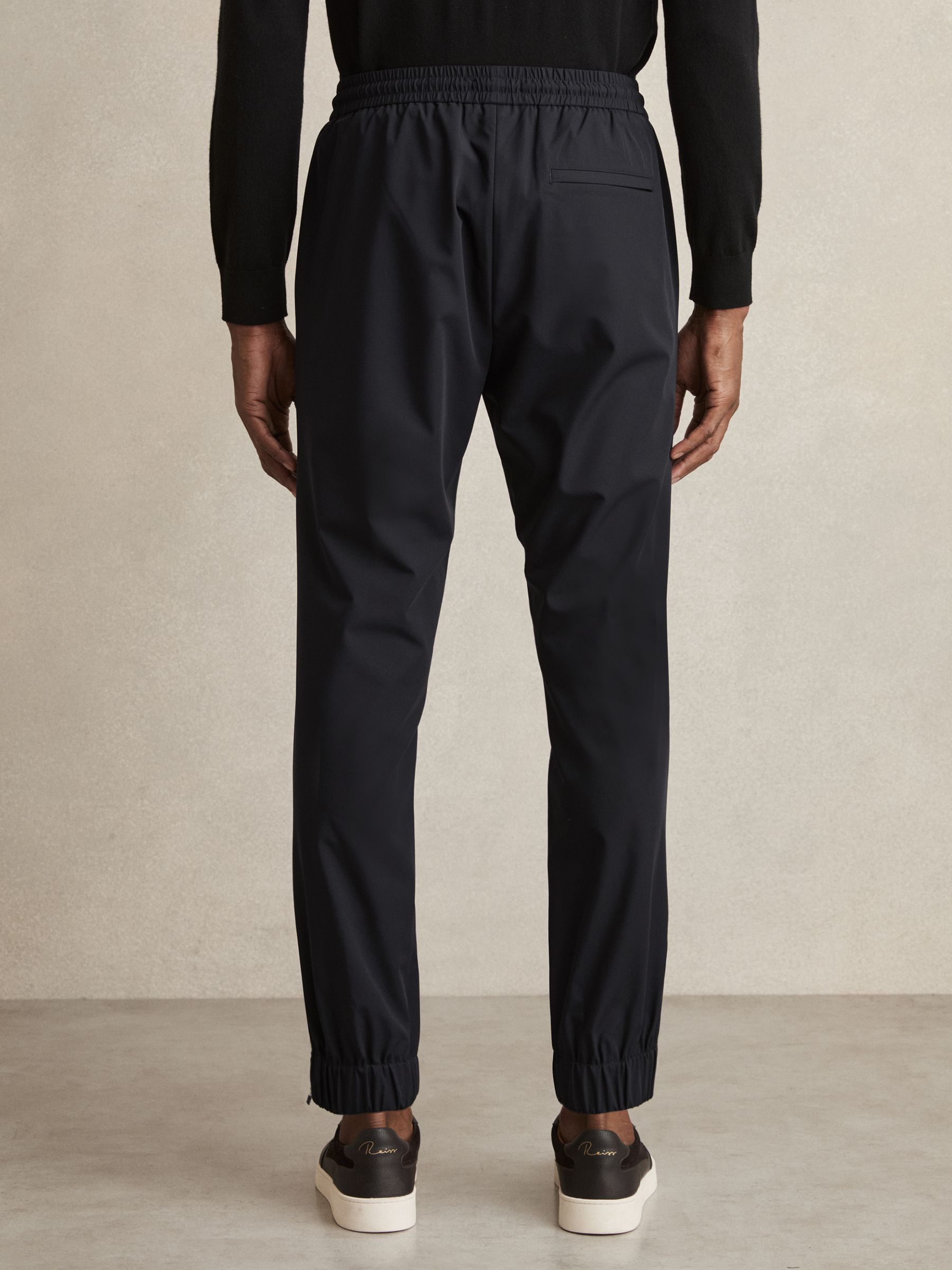 Drawstring Technical Cuffed Trousers in Navy - Image 6 of 7