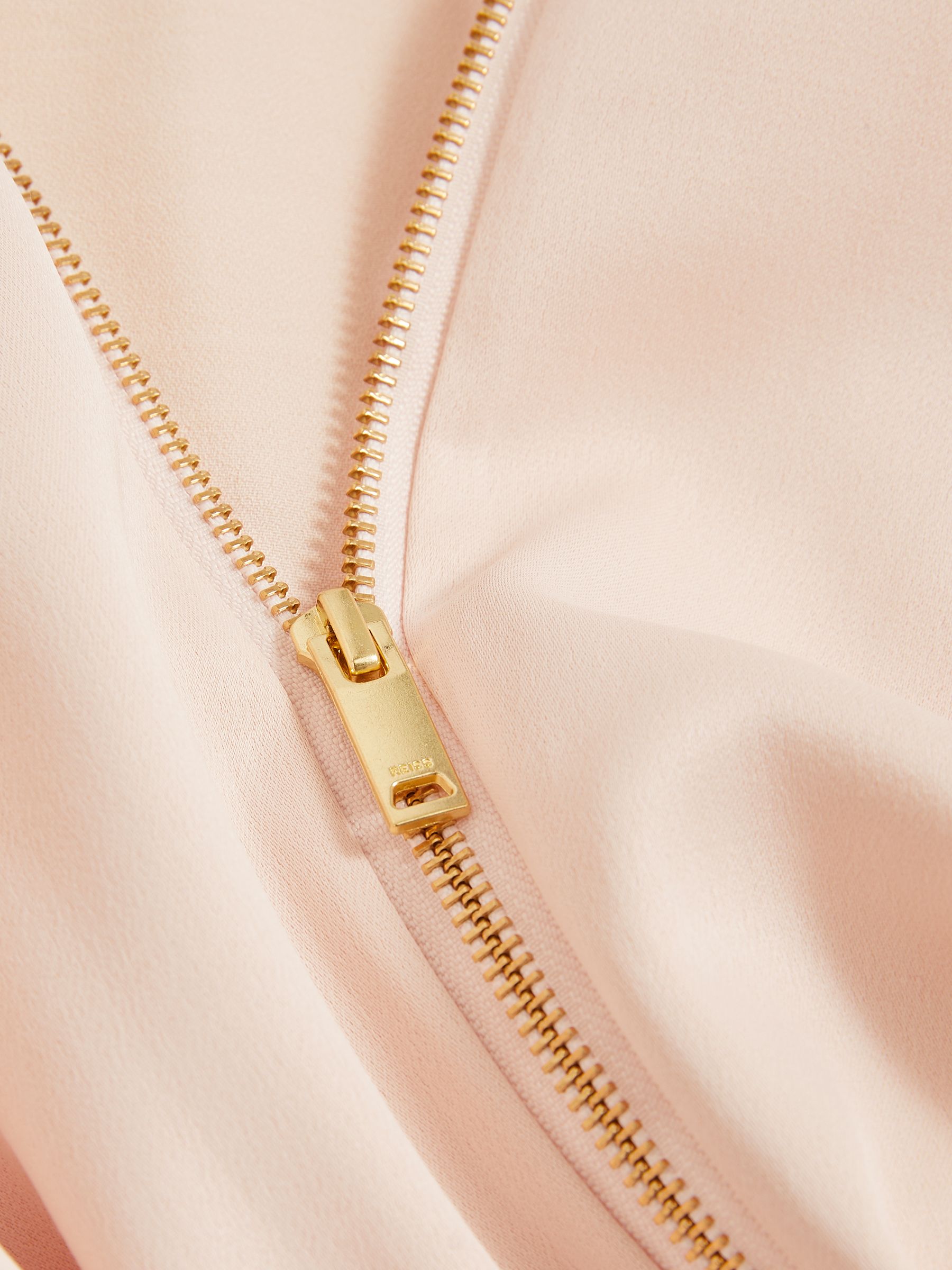 Atelier Zipped Satin Maxi Dress with Virgin Wool in Pink - image 5