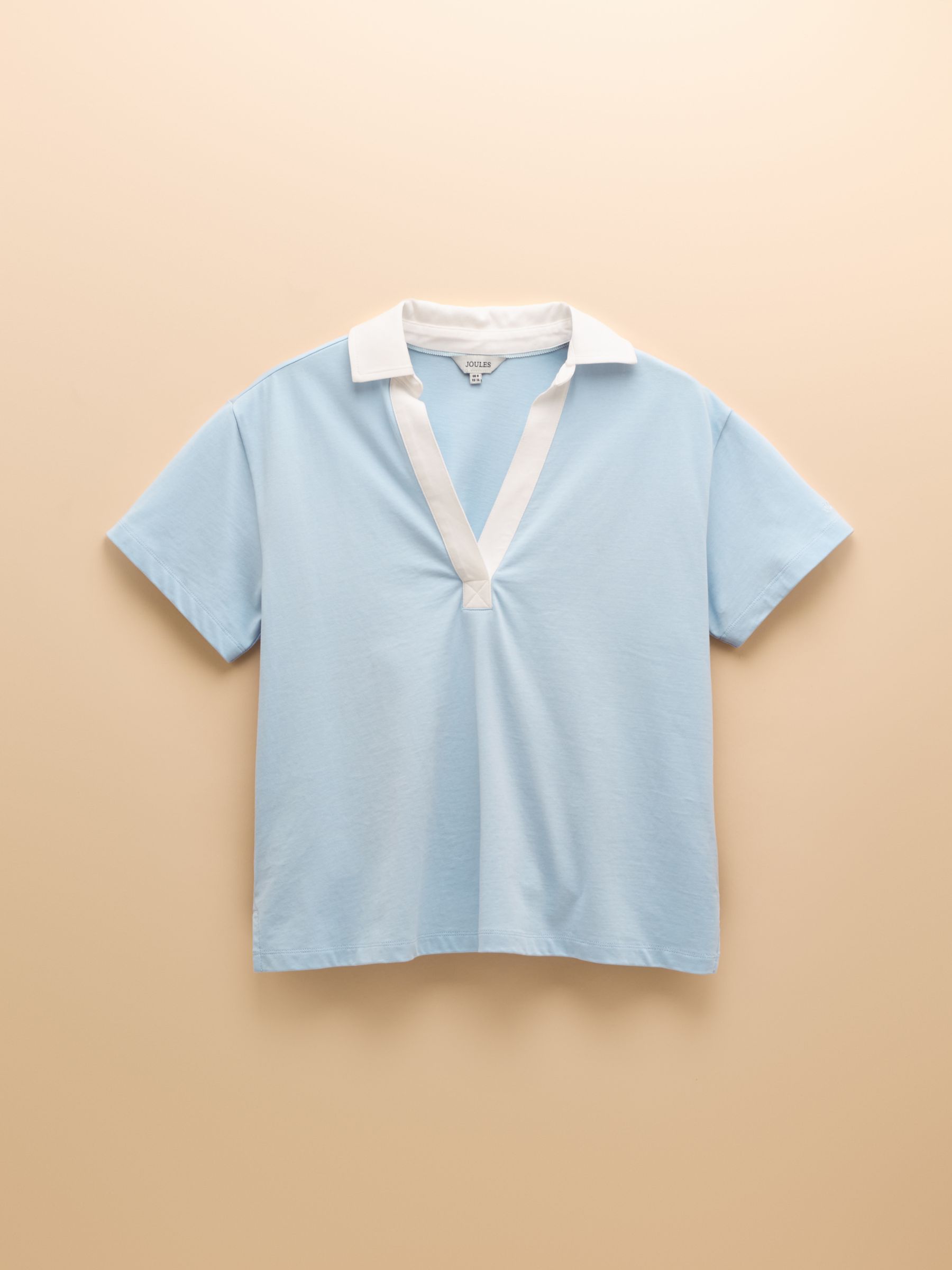 Tallie Blue Short Sleeve Combed 100% Cotton Collared Top - Image 9 of 9