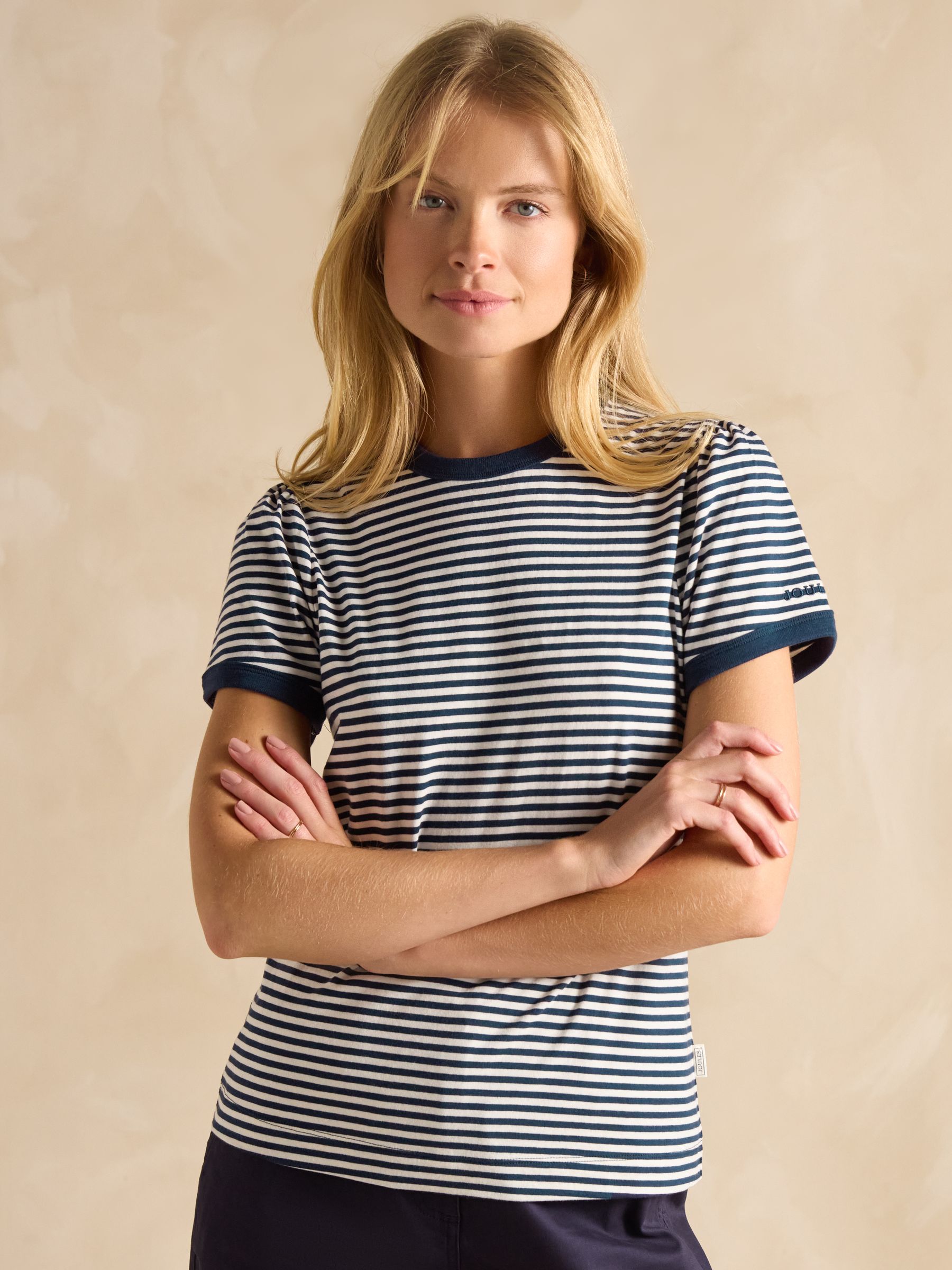 Erin 2 Pack Navy Stripe/Red Stripe Short Sleeve T-Shirts - Image 3 of 13