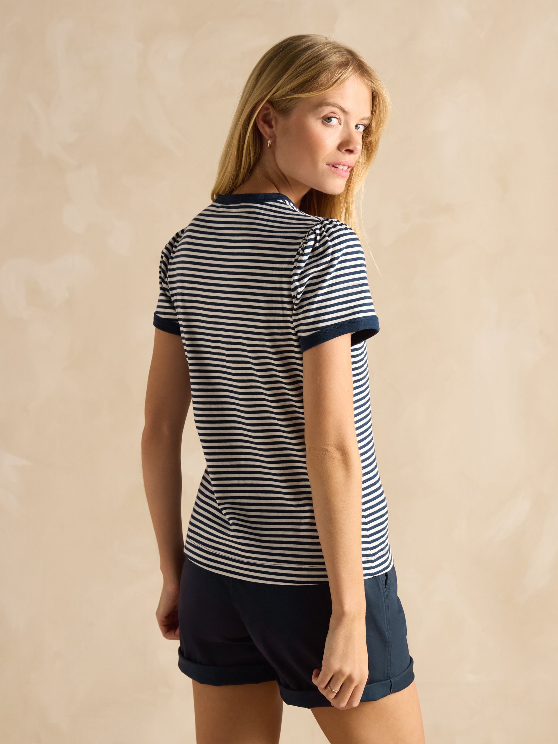 Erin 2 Pack Navy Stripe/Red Stripe Short Sleeve T-Shirts - Image 5 of 13
