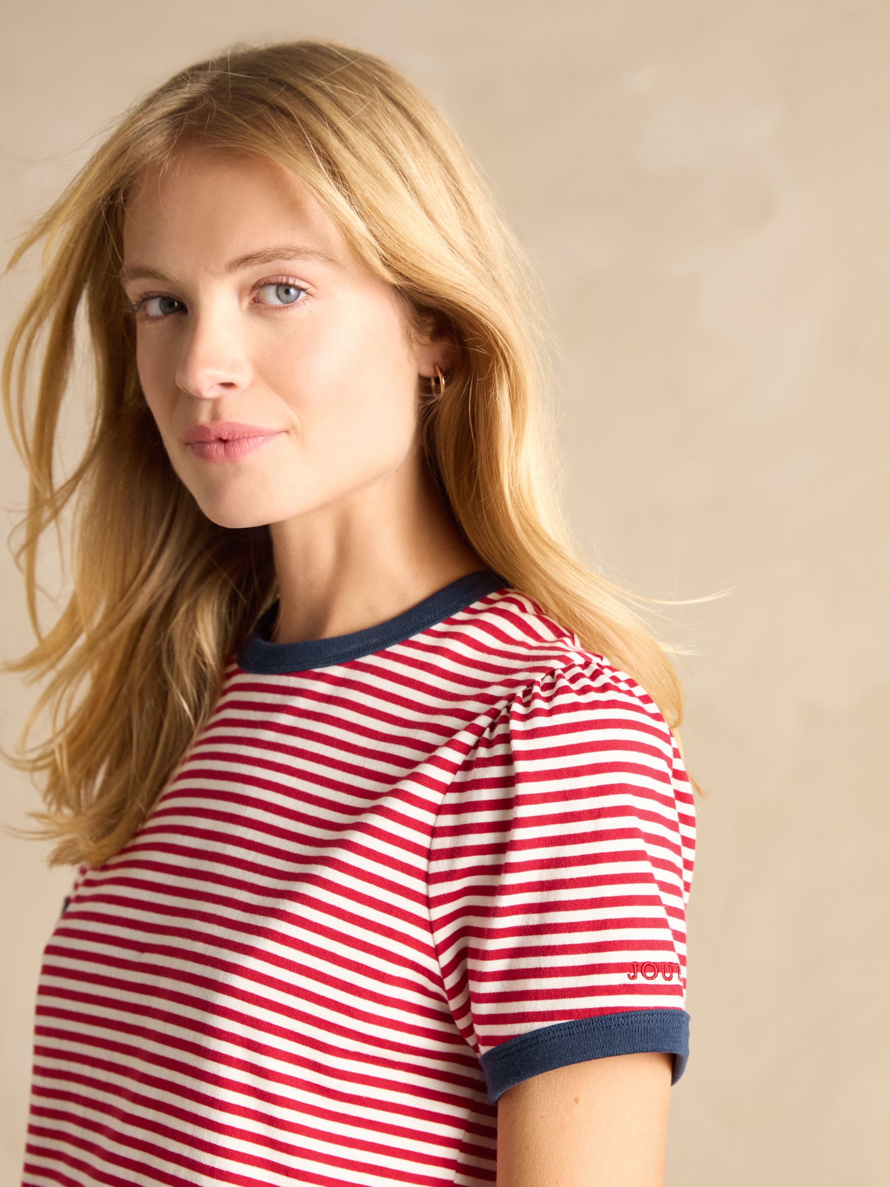 Erin 2 Pack Navy Stripe/Red Stripe Short Sleeve T-Shirts - Image 6 of 13