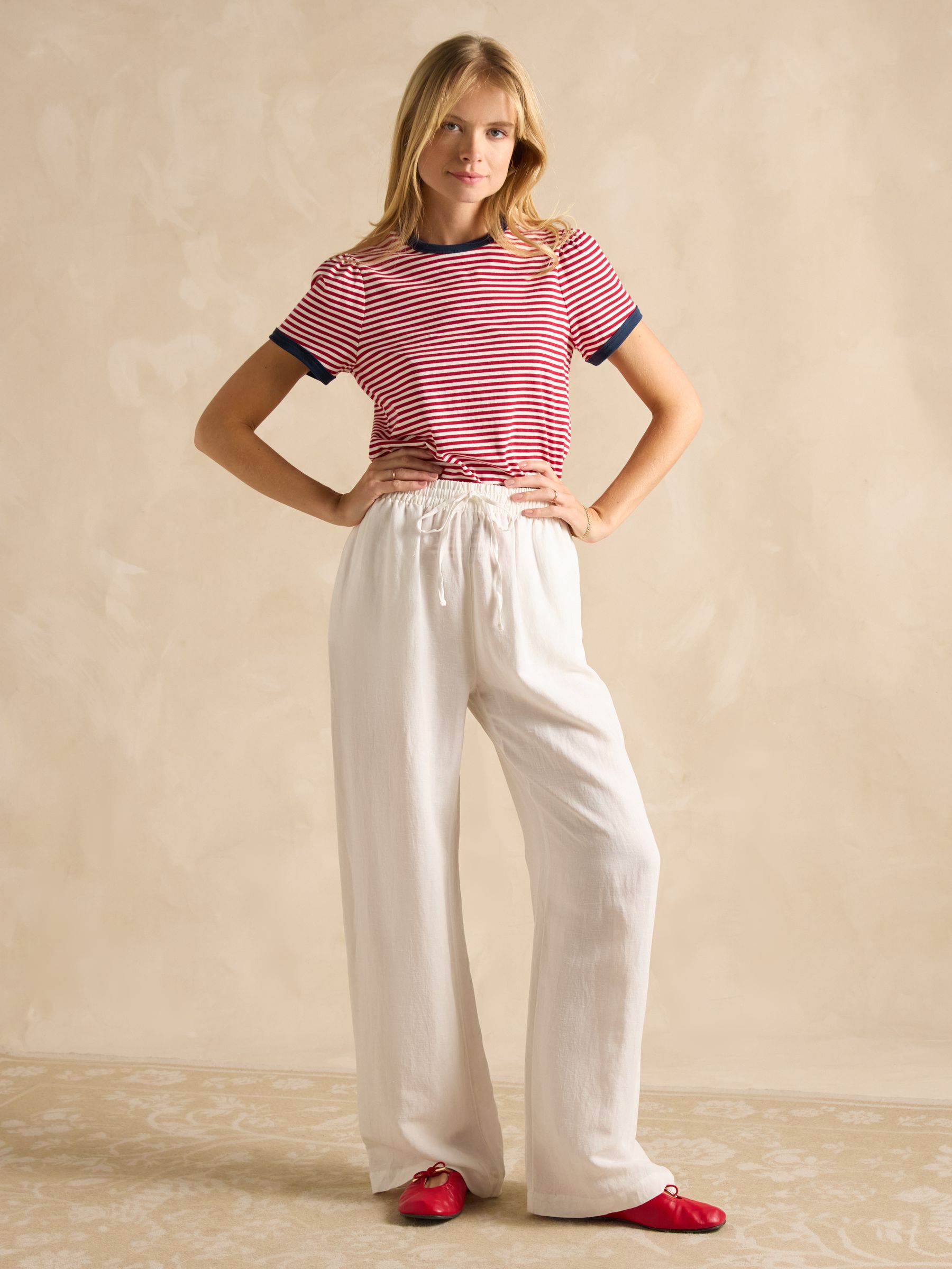 Erin 2 Pack Navy Stripe/Red Stripe Short Sleeve T-Shirts - Image 8 of 13