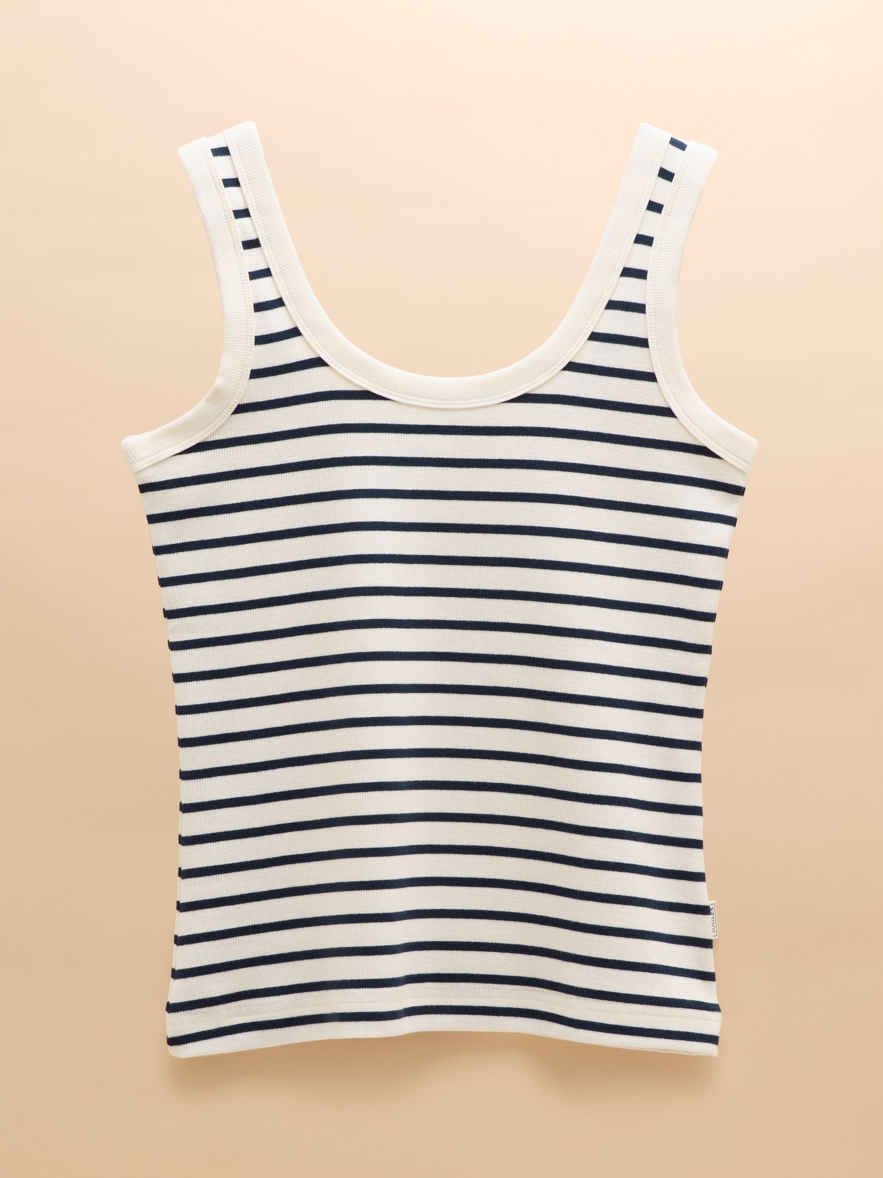 Sofia Cream & Navy Stripe Ribbed Vest - Image 7 of 7