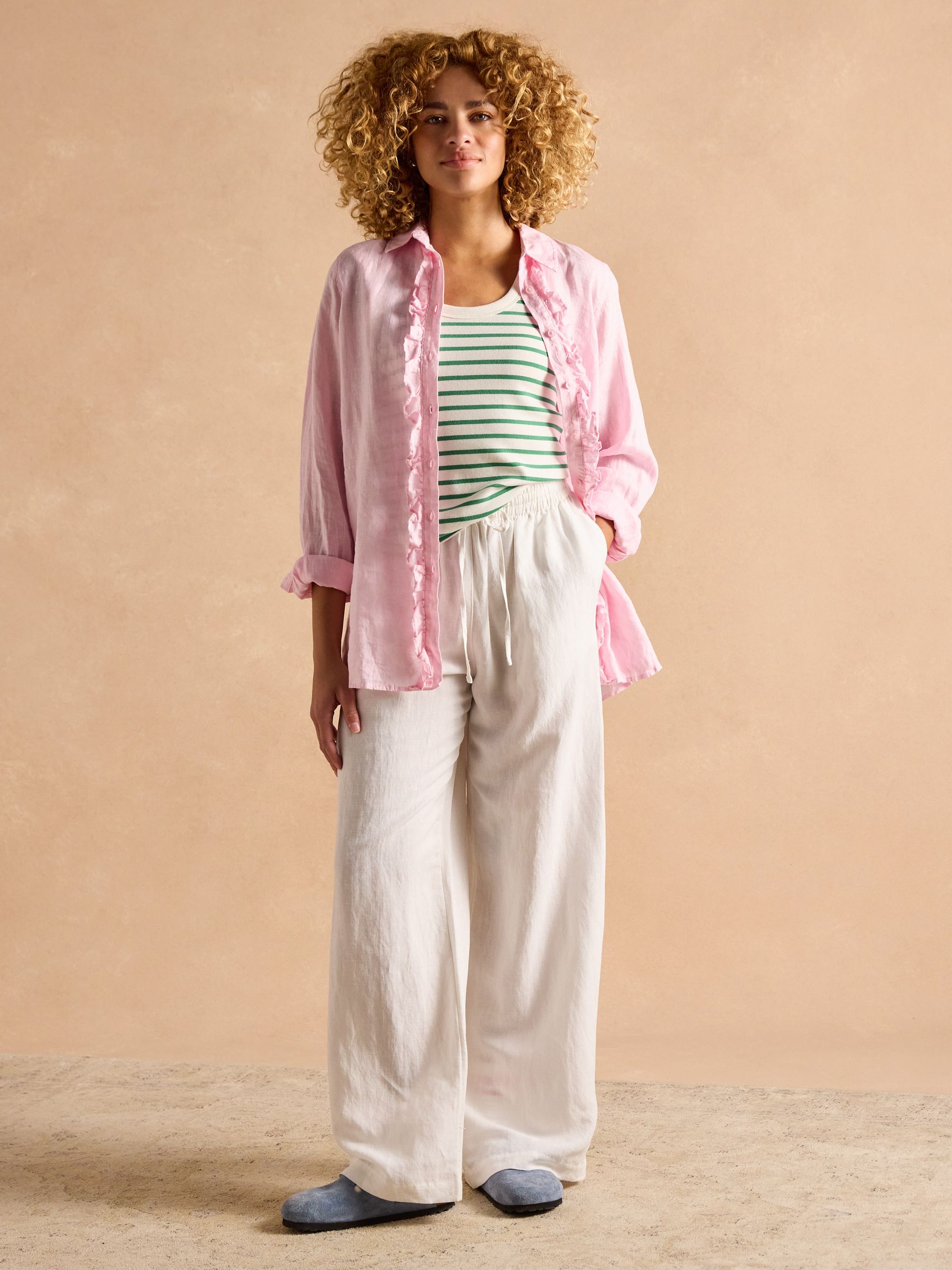 Sofia Green Stripe Ribbed Vest - Image 6 of 7