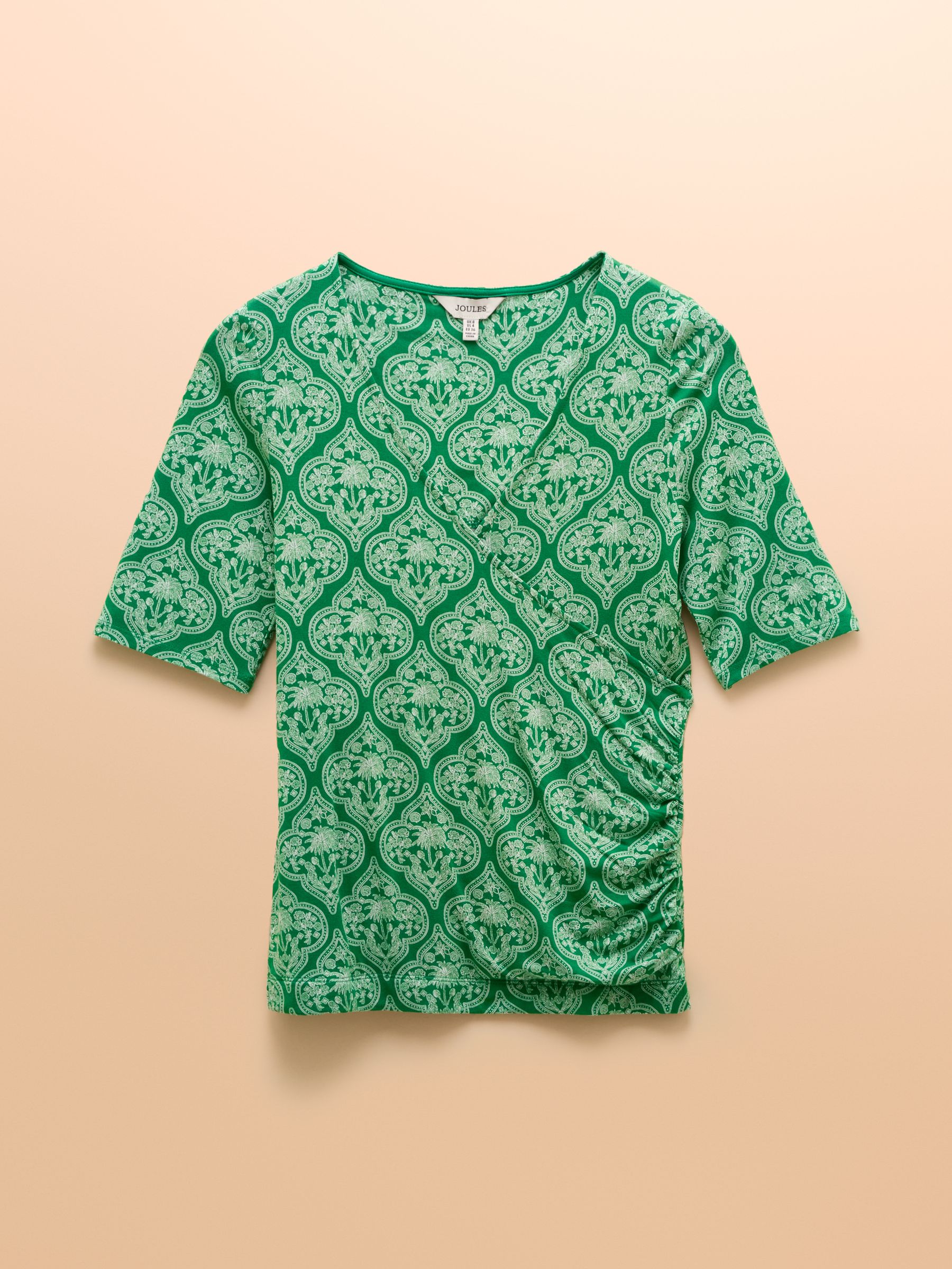 Nia Green Wrap Front Jersey Top - Image 8 of 8