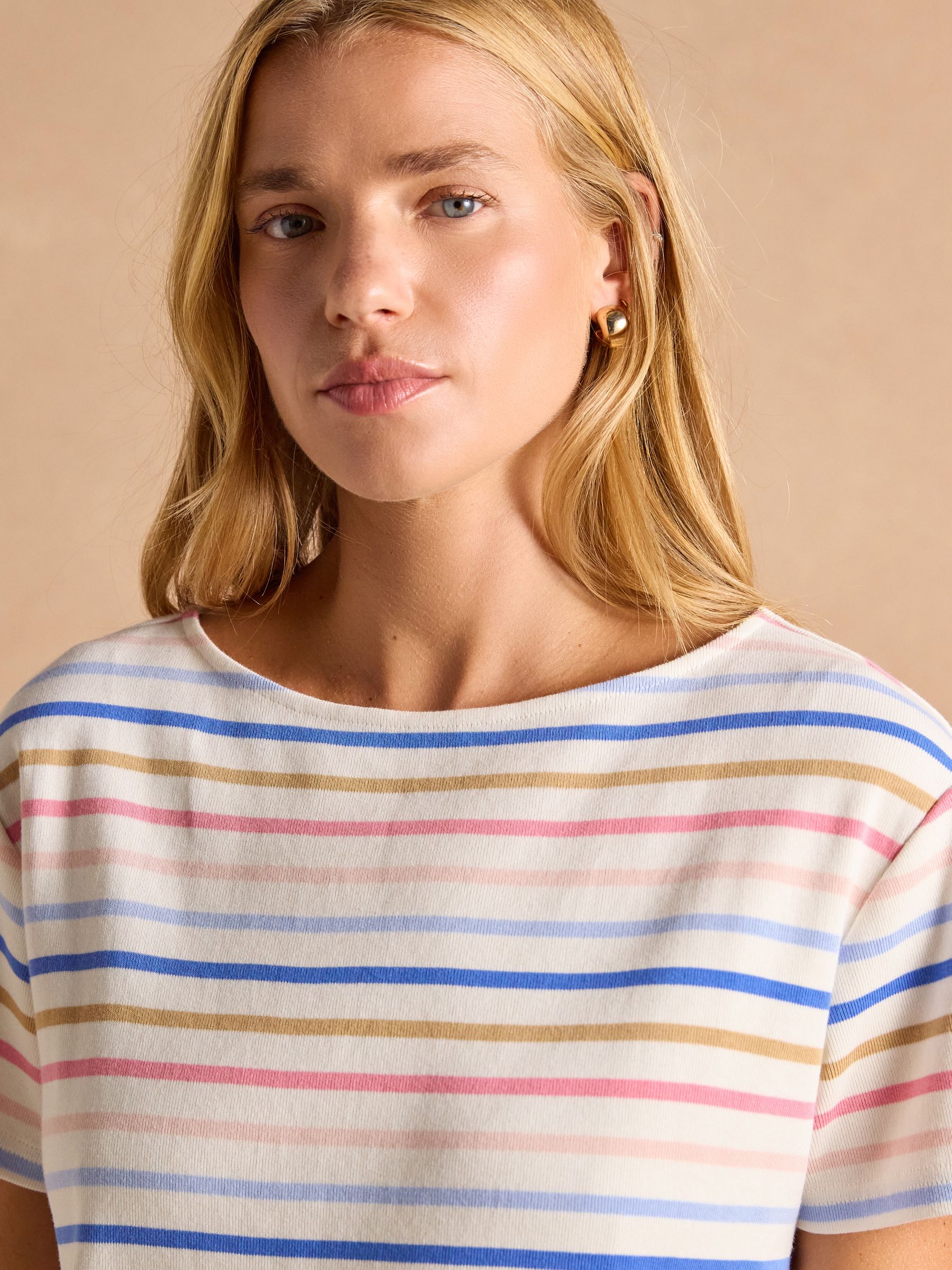 Harbour Multi Short Sleeve Boat Neck Breton Top - Image 3 of 9
