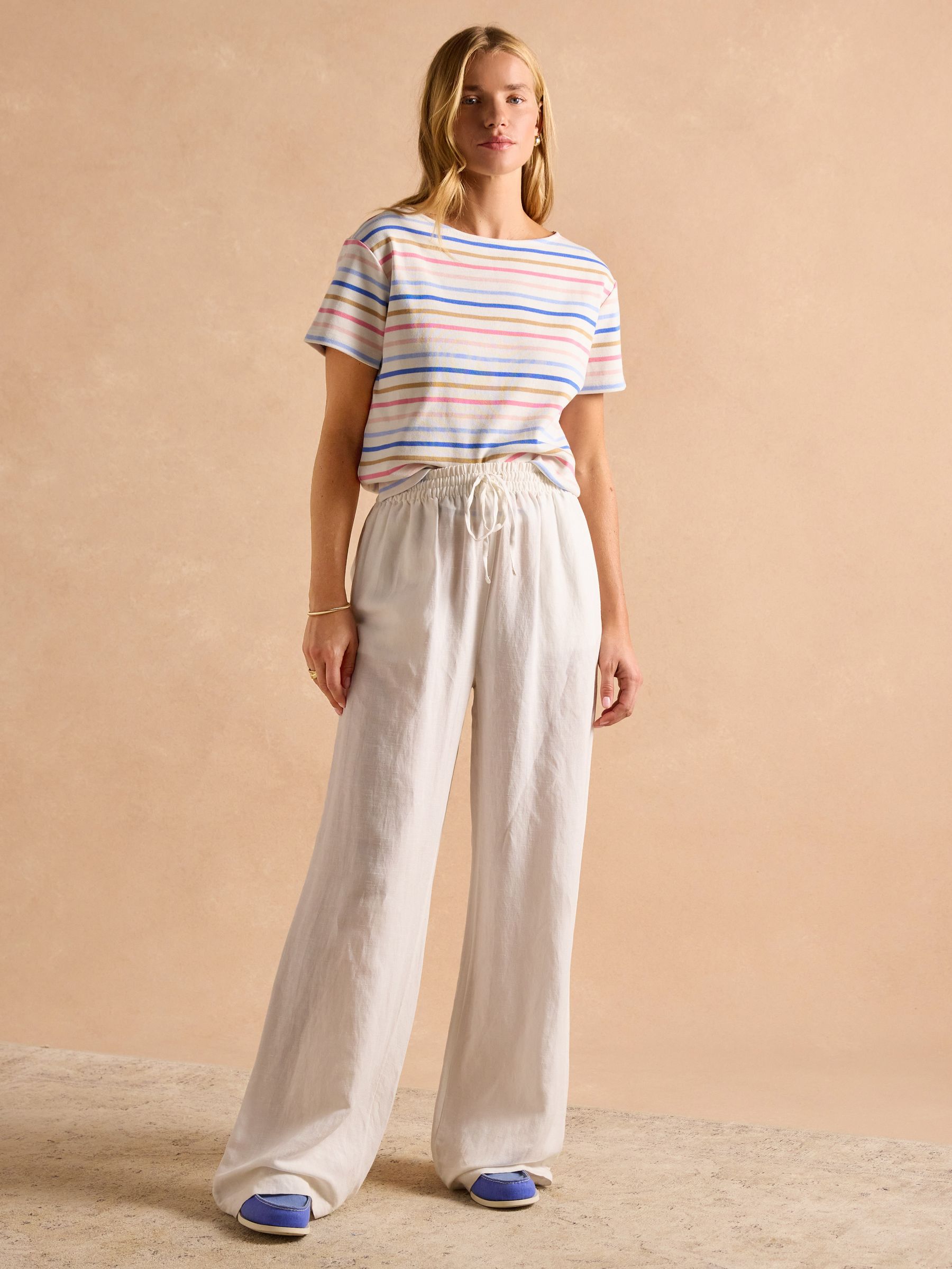 Harbour Multi Short Sleeve Boat Neck Breton Top - Image 8 of 9